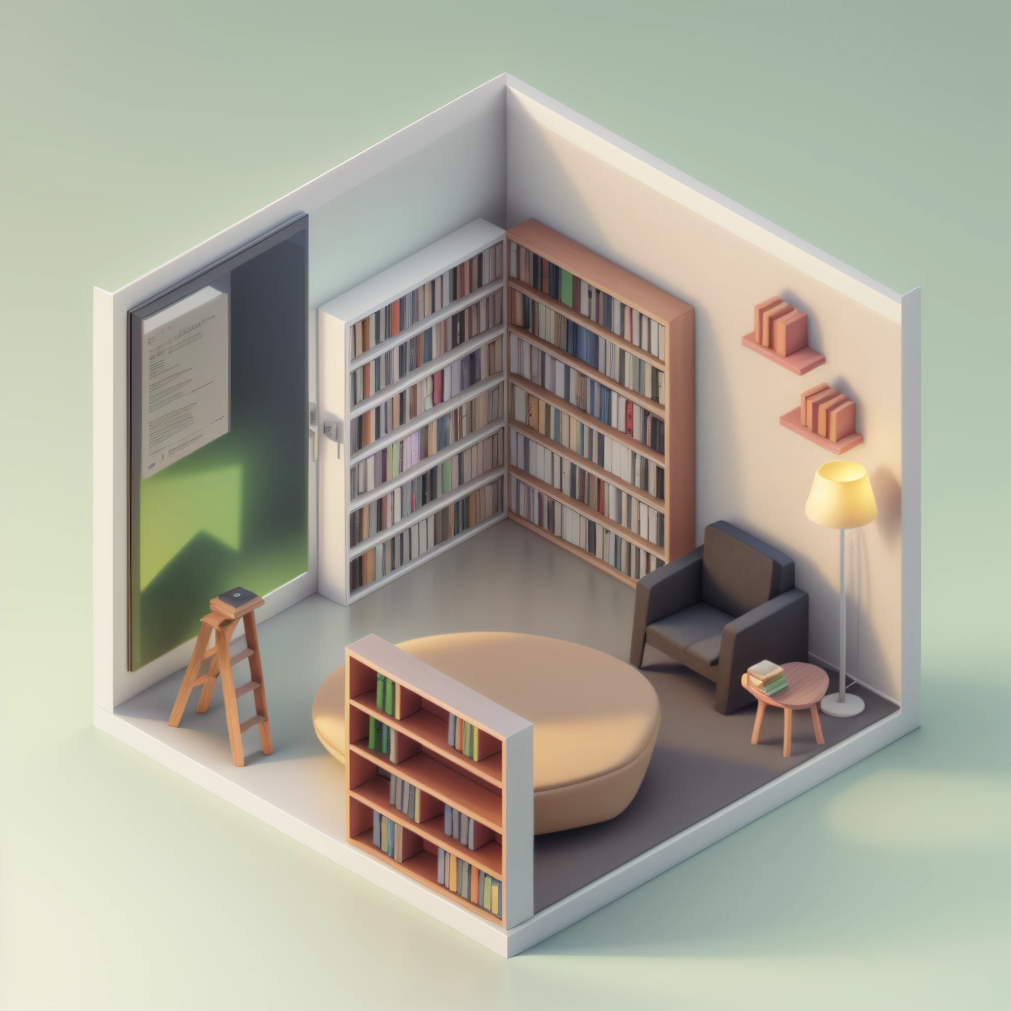 (Isometric perspective:1.5),(Pixar style:1.2), Room, bed, sofa,(small bonsai:0.8),desk lamp, TV, mural, 3D,Disney,Panoramic photo,White background, solid background,Global illumination, raytracing, modeling,HDR,octane render,unreal render,behance,dribbble,artstation,best quality, 8k,