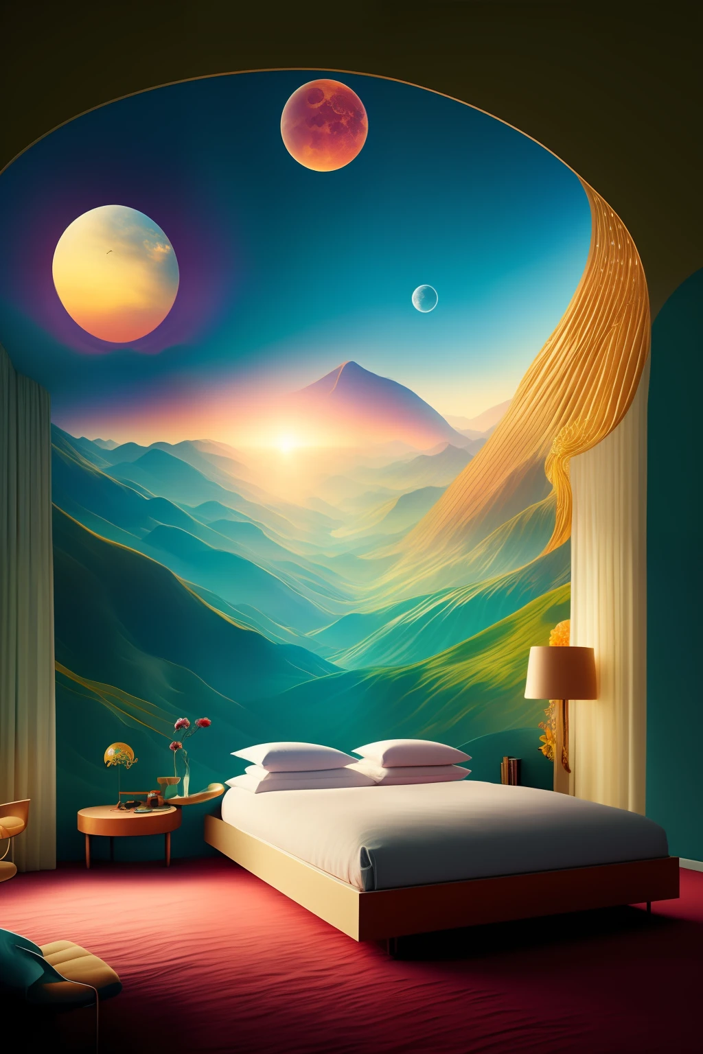 cozily (surrealist) Bedroom