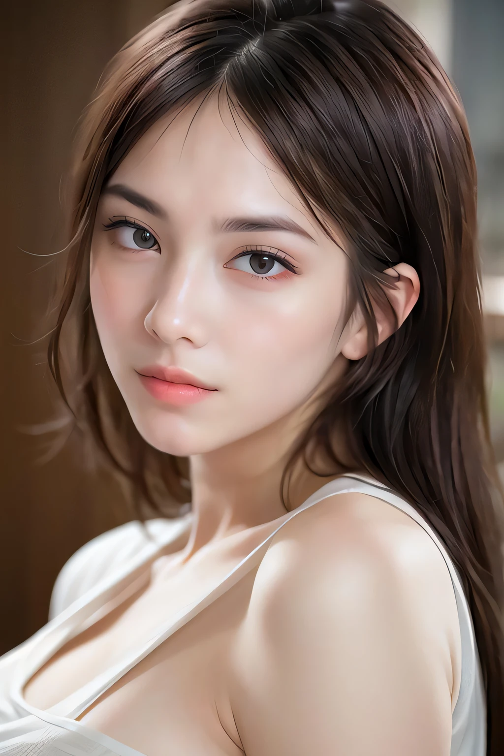 dressed, (photo realistic:1.4), (hyper realistic:1.4), (realistic:1.3),
(smoother lighting:1.05), (increase cinematic lighting quality:0.9), 32K,
1girl,20yo girl, realistic lighting, backlighting, light on face, ray trace, (brightening light:1.2), (Increase quality:1.4),
(best quality real texture skin:1.4), finely detailed eyes, finely detailed face, finely quality eyes,
(joy, blush), (tired and sleepy and satisfied), face closeup, t-shirts,
(Increase body line mood:1.1), (Increase skin texture beauty:1.1)