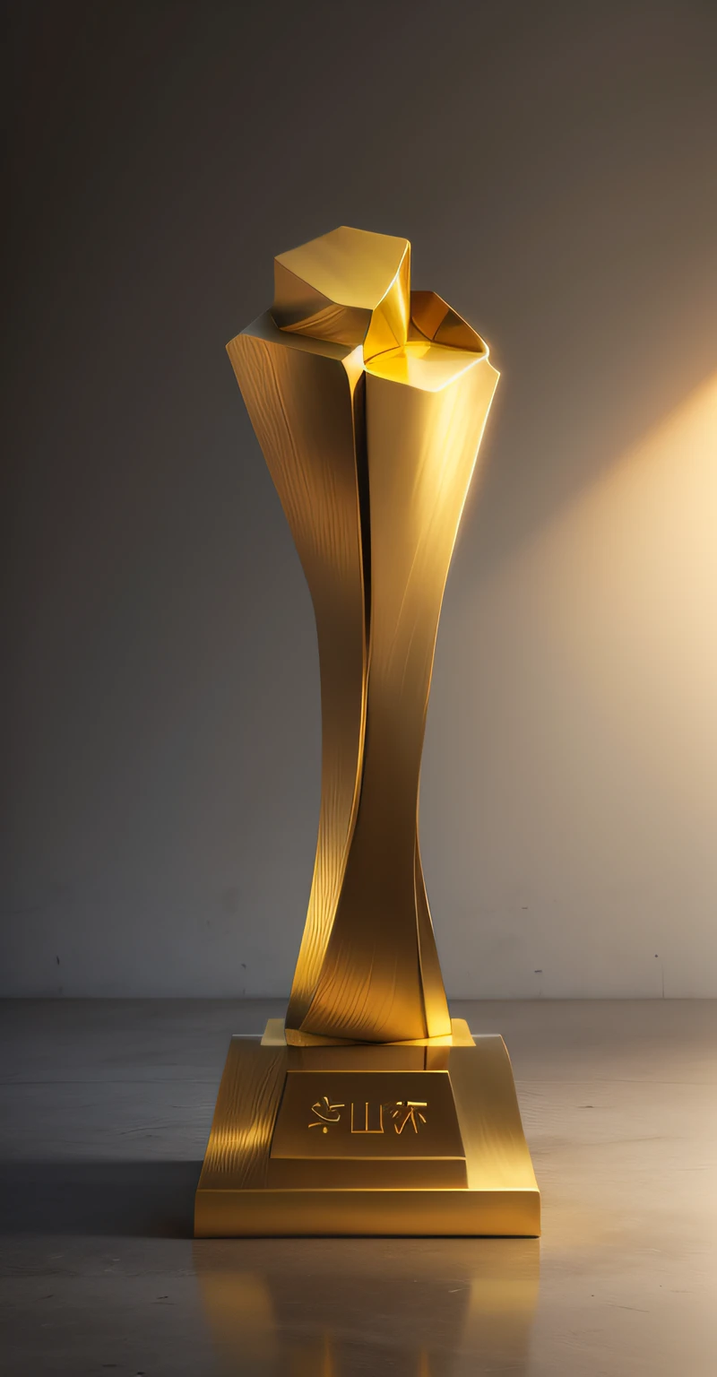 Golden sculpture,metalictexture