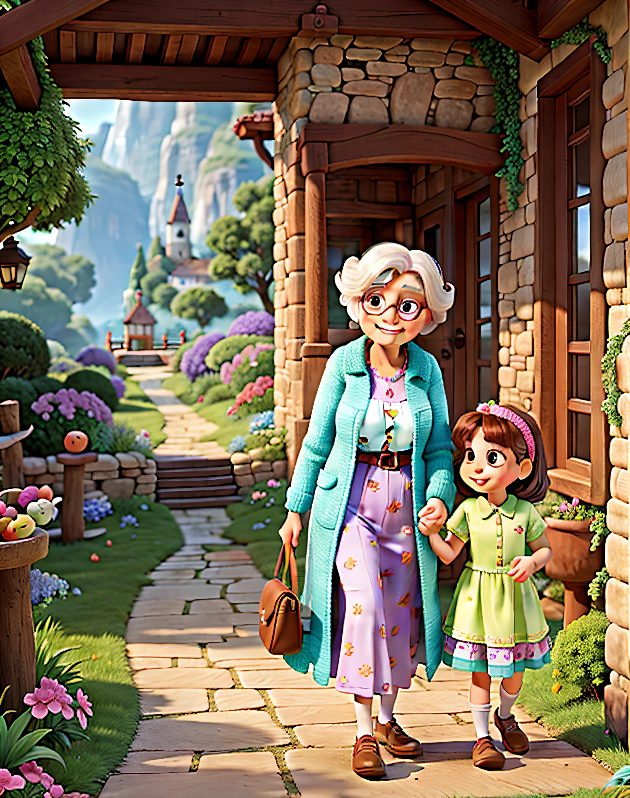 Era uma vez, in a magical place called the Enchanted Land of hood, sweet grandma and lovely mom. They were inseparable and loved spending time together, Creating happy memories that would last forever.