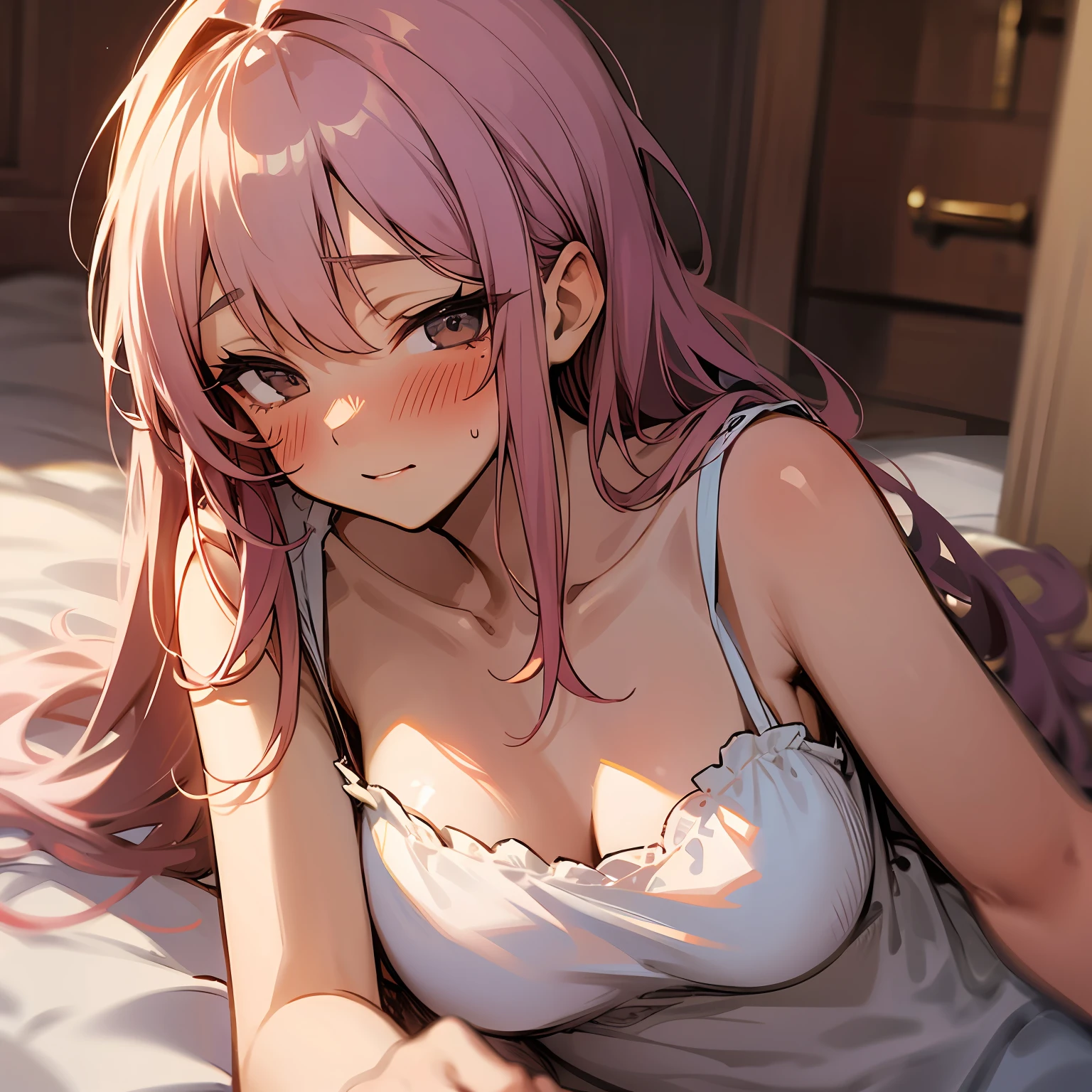 Lying down, blushing cheeks --auto --s2