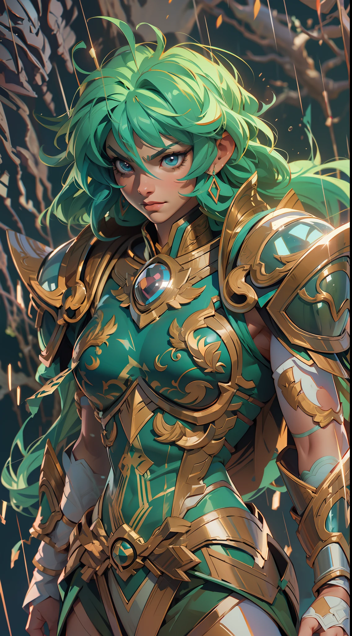 saint seiya andromeda shun , super strong, muscular, raining, 35mm lens, photography, ultra details, precise texture details HDR, UHD,64K,