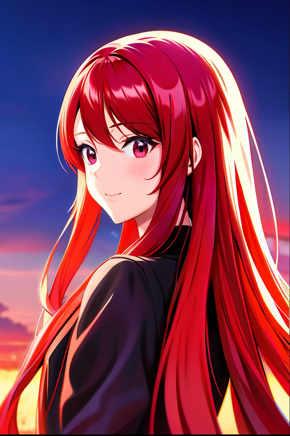 Anime girl in front of city with long hair and red dress, portrait anime girl, style of anime4 K, pretty anime girl, Portrait of an anime girl, Cute anime girl portrait, Cute anime girl, Beautiful anime girl, portrait of cute anime girl, nightcore, a beautiful anime portrait, portrait of an anime girl, An anime girl, Anime girl portrait