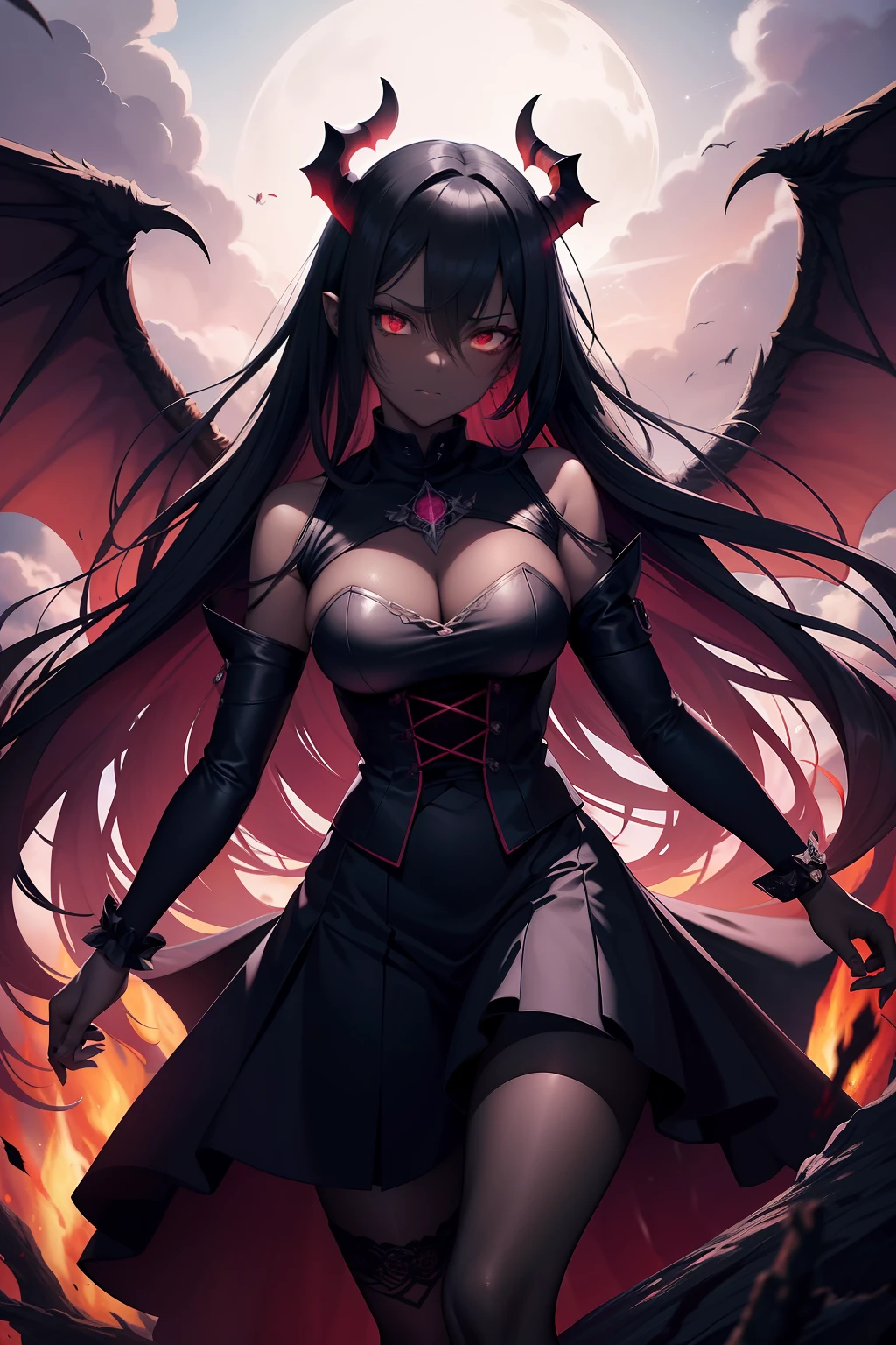 (dark skin), (demon horns), large breasts,
Immortal temptation takes over my mind
Condemned
Fallen weak on my knees, summon the strength
Of mayhem
I am the storm that is approaching
Provoking black clouds in isolation
I am reclaimer of my name
Born in flames, I have been blessed
My family crest is a demon of death
Forsakened, I am awakened
A phoenix's ash in dark divine
Descending misery
Destiny chasing time
Inherit the nightmare, surrounded by fate
Can't run away
Keep walking the line between the light
Led astray
Through vacant halls I won't surrend5r
The truth rev5aled in eyes of ember
We fight through fire and ice forever
Two souls once lost, and now they remember
I am the storm that is approaching
Provoking black clouds and isolation
I am reclaimer of my name
Born in flames, I have been blessed
My family crest is a demon of death
Forsakened, I am awakened
A phoenix's ash in dark divine
Descending misery
Destiny chasing time
Disappear into the night
Lost shadows left behind
Obsession's pulling me
Fading, I've come to take what's mine
Lurking in the shadows under veil of night
Constellations of blood pirouette
Dancing through the graves of those who stand at my feet
Dreams of the black throne I keep on repeat
A derelict of darkness, summoned from the ashes
The puppetmaster congregates all the masses
Pulling strings, twisting minds as blades hit
You want this power? Then come try and take it
Beyond the tree
Fire burns
Secret love
Bloodline yearns
Dark minds embrace
Crimson joy
Does your dim heart
Heal or destroy?
Bury the light deep within
Cast aside, there's no coming home
We're burning chaos in the wind
Drifting in the ocean all alone