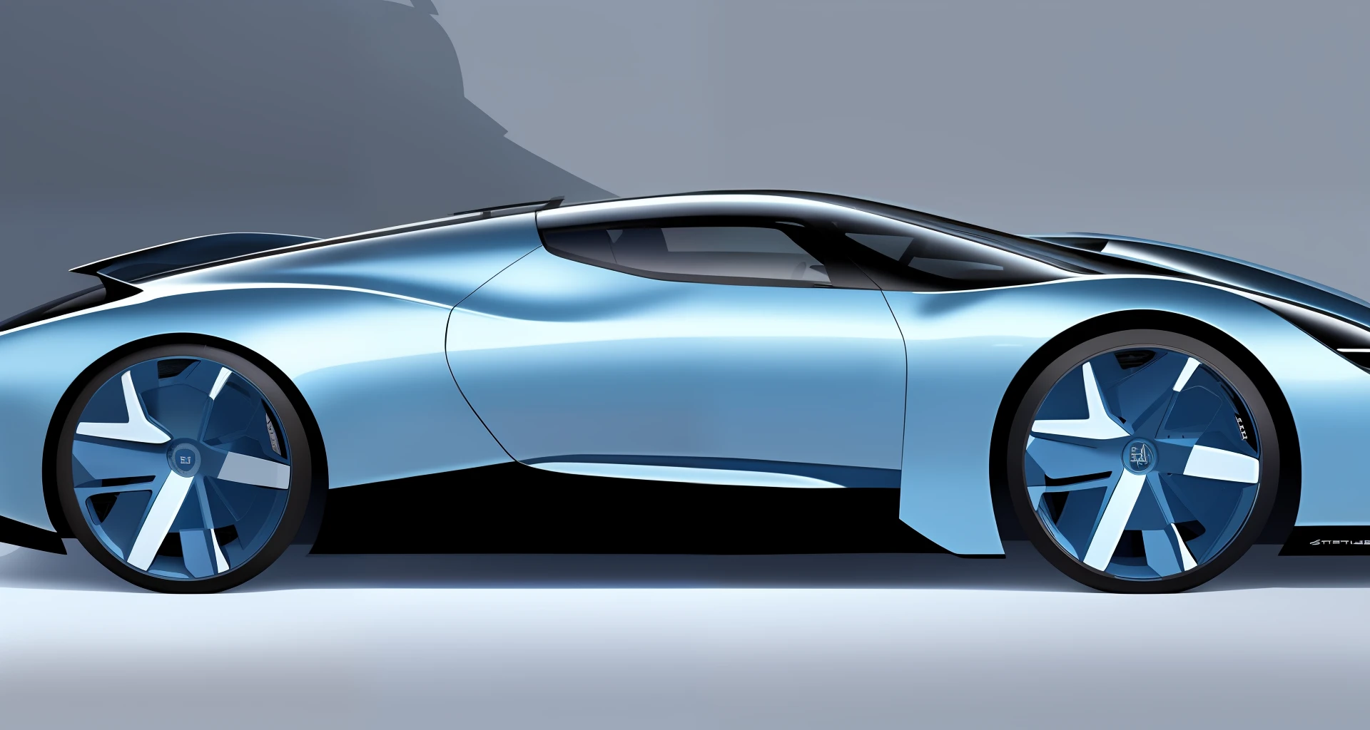 tmasterpiece，best qualtiy，The Car，seden，exteriors，the sideview，the space，Light blue paint，shadowing，Lustrous glass，etstyle