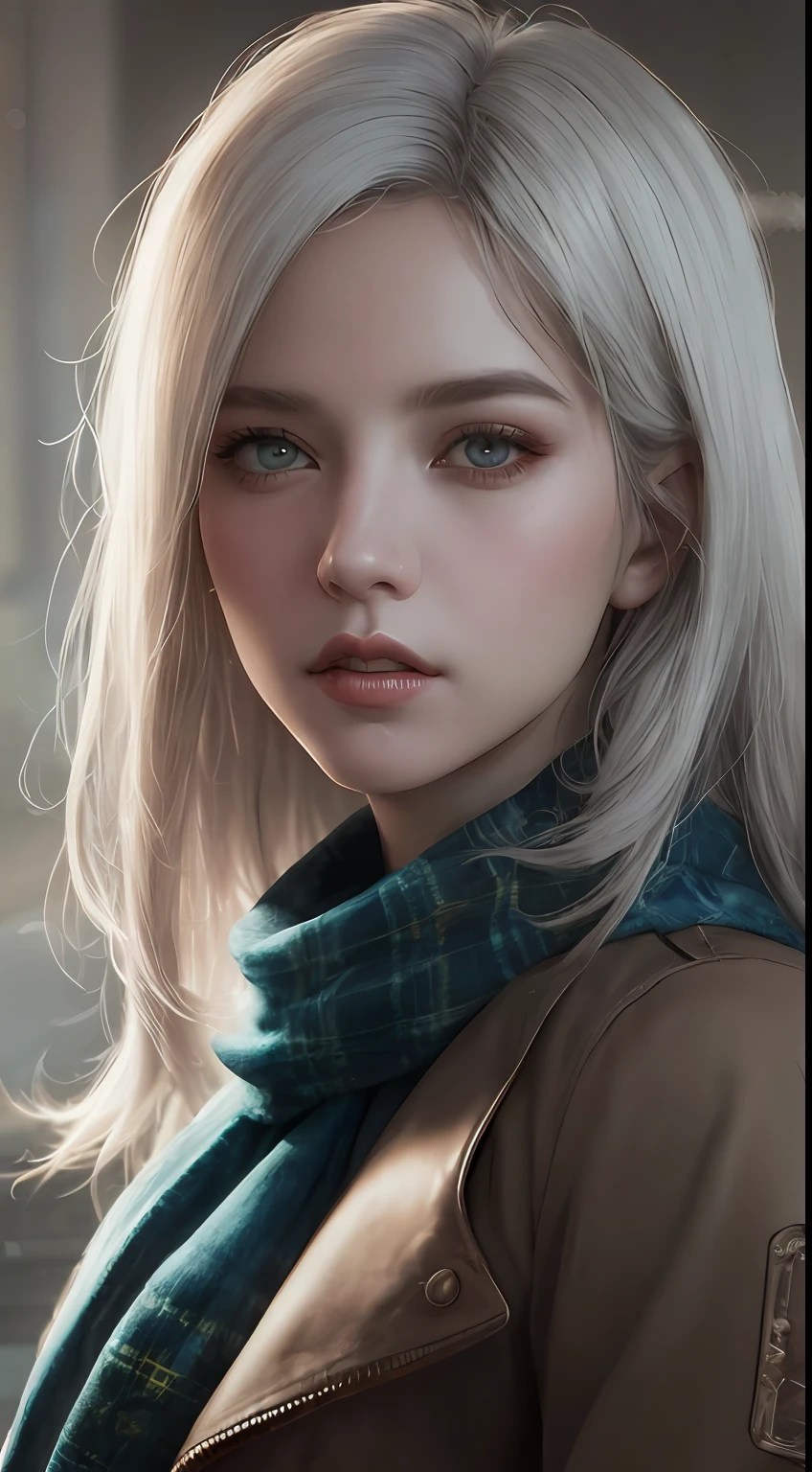(dark shot:1.1), epic realistic, portrait of halo, sunglasses, blue eyes, tartan scarf, white hair by atey ghailan, by greg rutkowski, by greg tocchini, by james gilleard, by joe fenton, by kaethe butcher, gradient yellow, black, brown and magenta color scheme, grunge aesthetic!!! graffiti tag wall background, art by greg rutkowski and artgerm, soft cinematic light, adobe lightroom, photolab, hdr, intricate, highly detailed, (depth of field:1.4), faded, (neutral colors:1.2), (hdr:1.4), (muted colors:1.2), hyperdetailed, (artstation:1.4), cinematic, warm lights, dramatic light, (intricate details:1.1), complex background, (rutkowski:0.66), (teal and orange:0.4)