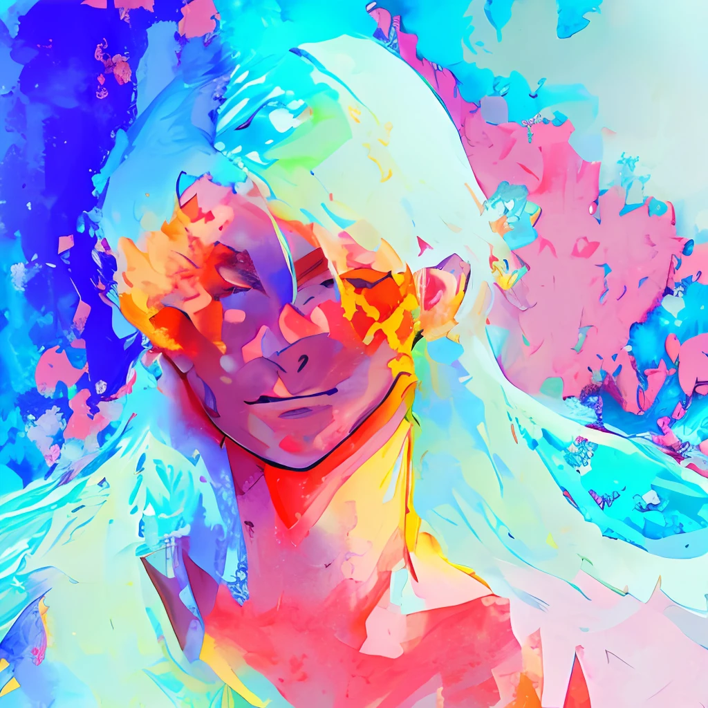 Colored head gouache
