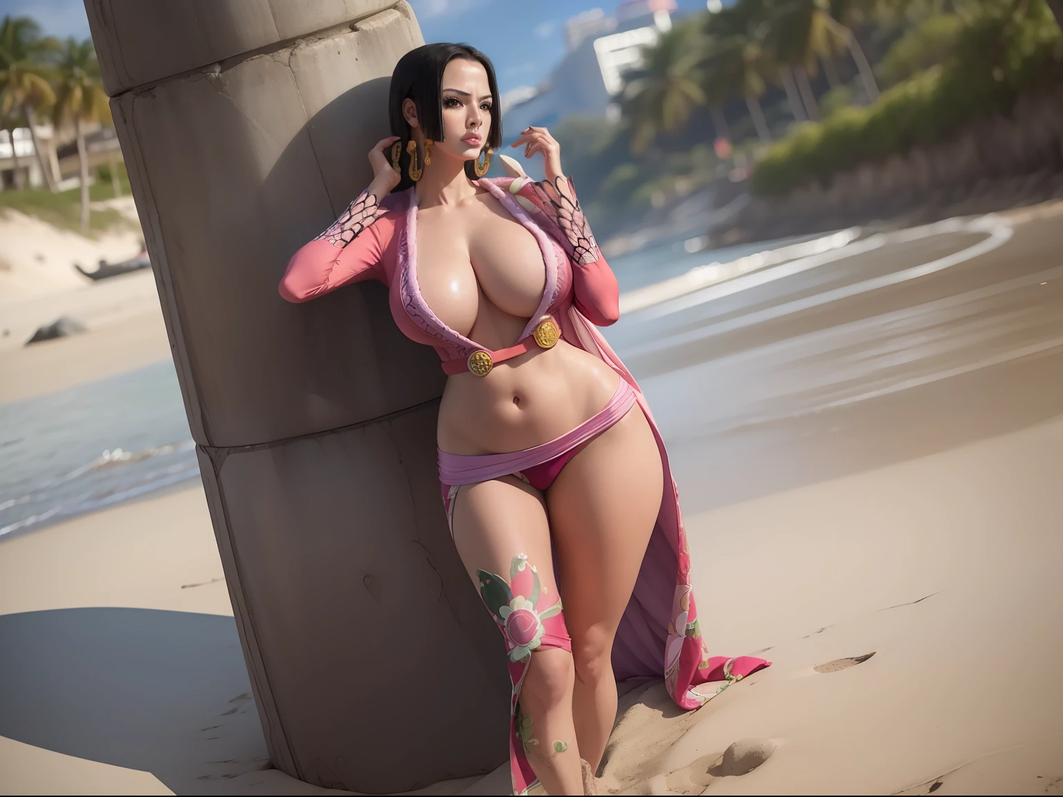 Foto,(((buen hancock))),de una sola pieza,Sensual,Pecho grande, 
cuerpo perfecto, pose caliente, Chica ,sexy big breast hot tits ,en la playa ,Como estilo de renderizado de motor irreal, esthetic, Sorprendentemente hermoso momento sincero, full body vintage aesthetic, cuerpo completo,35mm film feel, 16k, lumen –ar 9:16 –v 5.1 –q 2 –c 6 –style raw
Big, muslos torneados usa su ropa ajustada