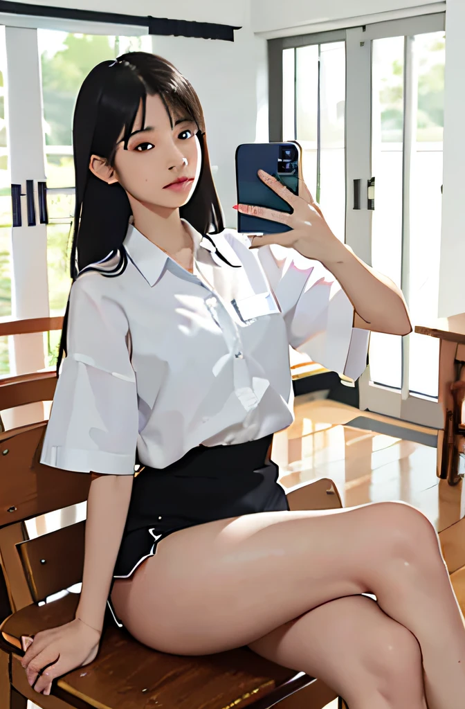（RAW photos，best qualtiy），（realisticlying，photo-realistic：1.4），tmasterpiece，Extremely Delicately Beautiful，astounding，finely detailled，the Extremely Detailed CG Unity 8K Wallpapers，hugefilesize，ultra - detailed，A high resolution，absurderes，the soft light，rim-light，vibrant detail，（（perfect hand：1.2）），（（with perfect legs：1.2））， The background is blurred out，blurryforeground，depth of fields， Take a selfie with your phone in one hand，Cover your face， 1girll，full bodyesbian，[standing on your feet|a chair|Sat down|butterfly sitting]，[stocklings|lacepantyhose]，iPhone，self-shot，lewd poses，Small hands，（（a color）），