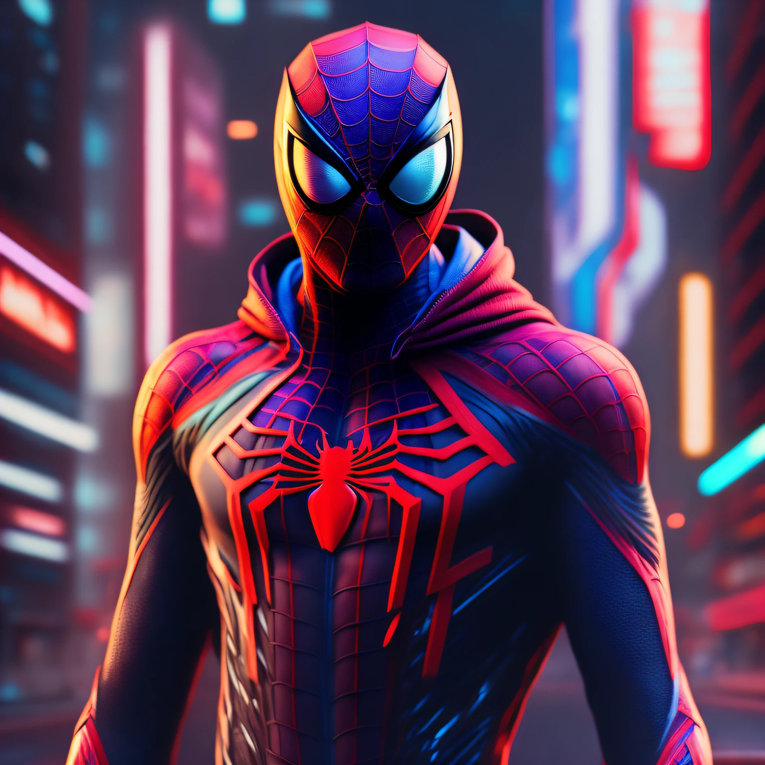 Spider-Man, Cyberpunk, 8k.