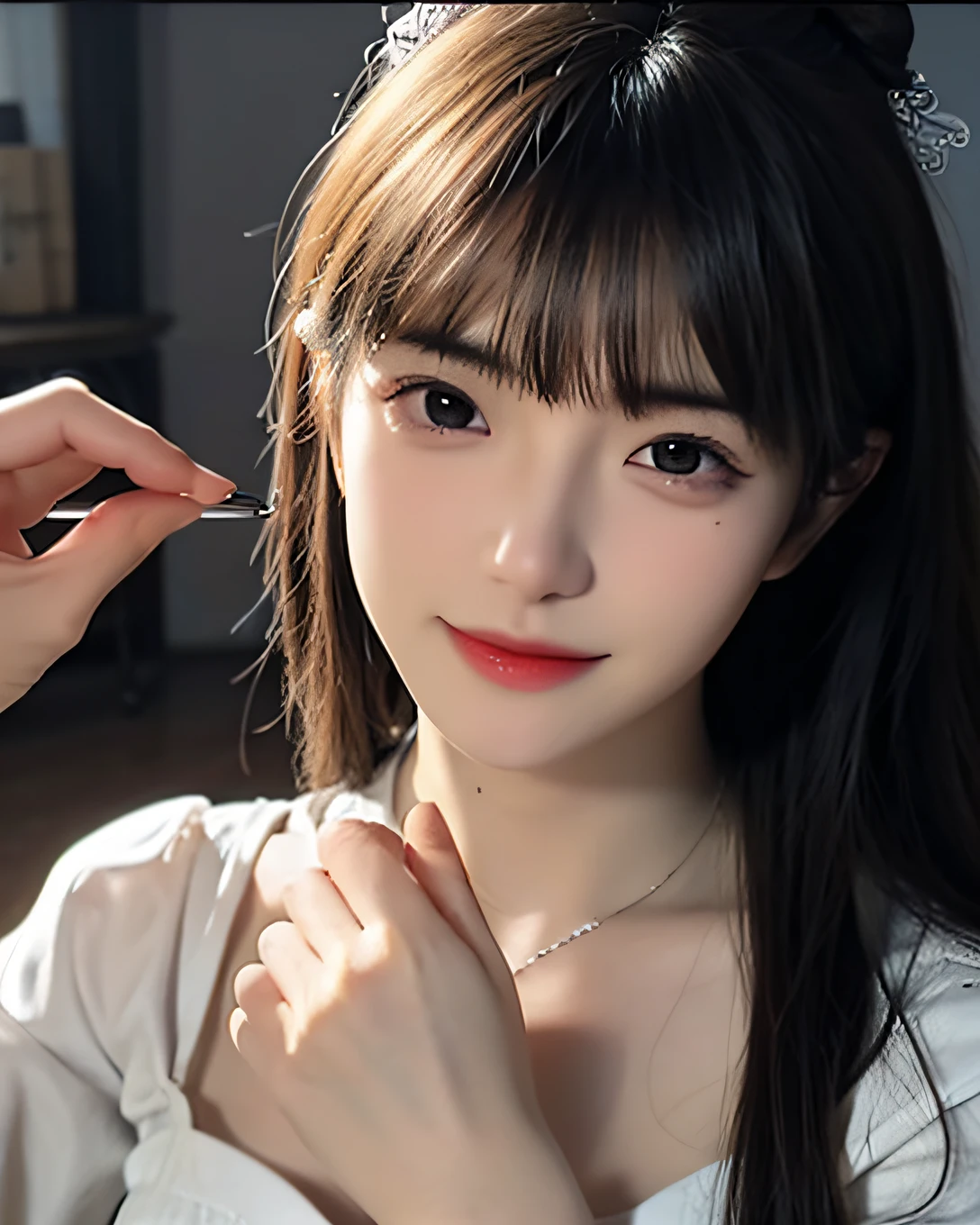 Focus on the hand,Enhance the picture with high definition