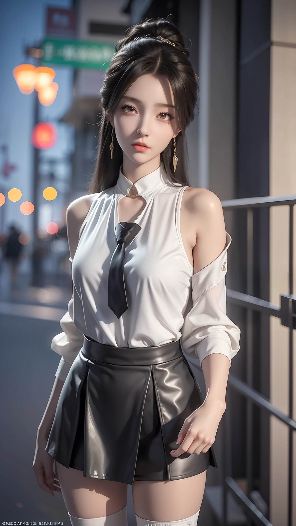 anime - style image of a woman in a short skirt and shirt, seductive anime girls, Smooth anime CG art, Surrealism female students, Surrealism female students, thighhighs and skirt, photorealistic anime girl rendering, beautiful and seductive anime woman, Realistic schoolgirl, Realistic anime 3 D style, 3 d anime realistic, Beautiful Anime High School Girls