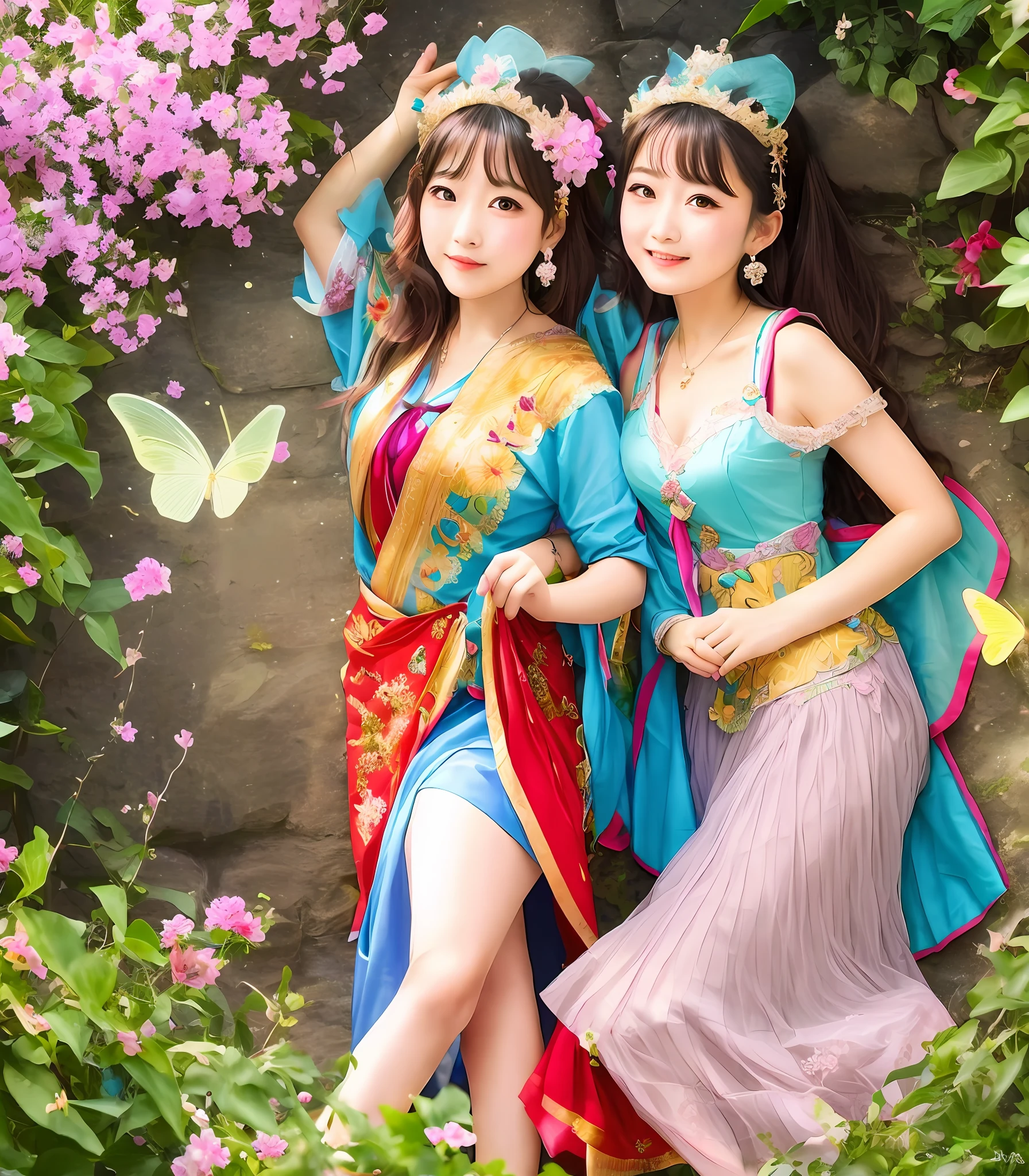 Ancient style royal sister fairy air fluttering