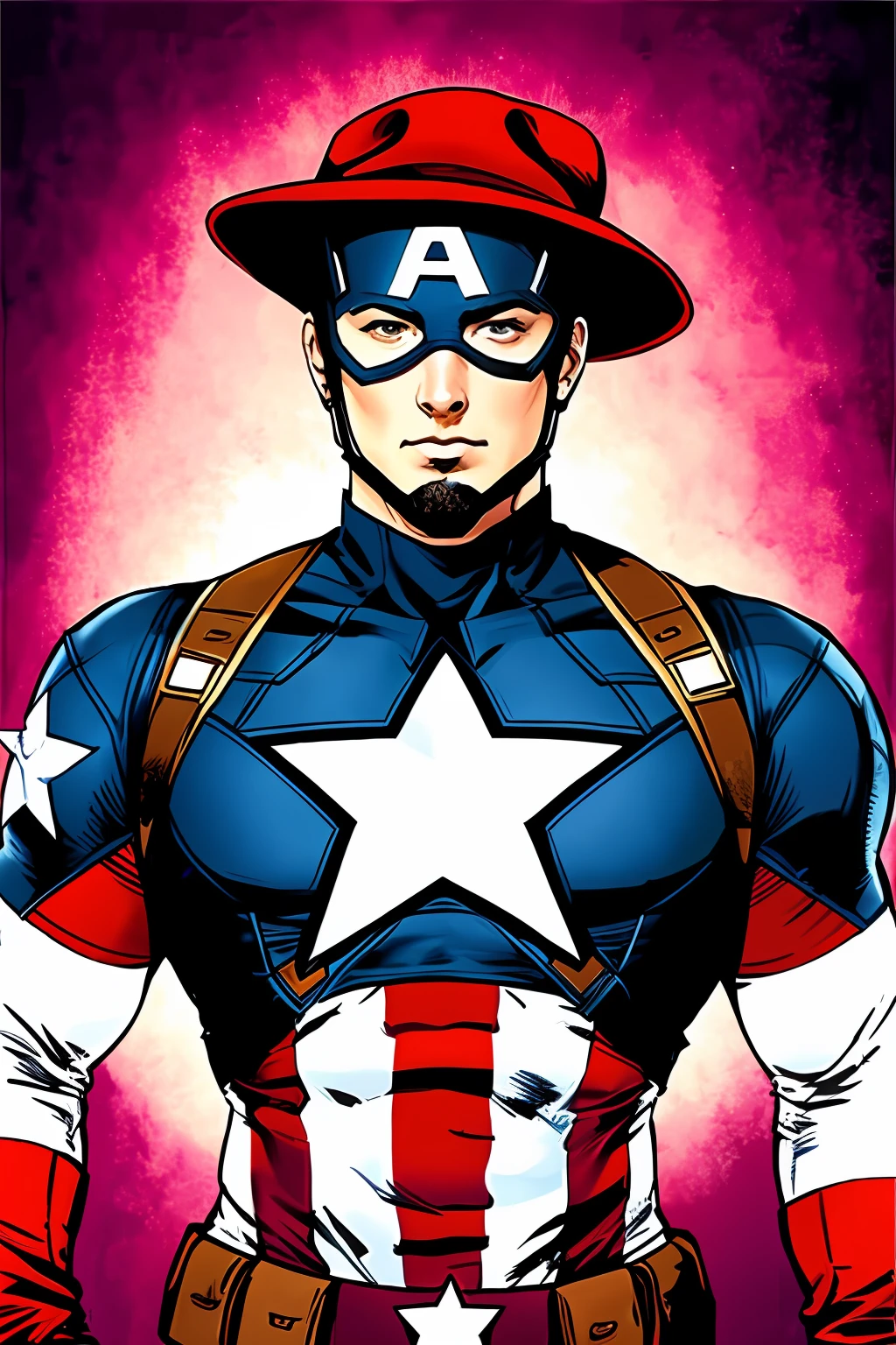 Captain America in a hat