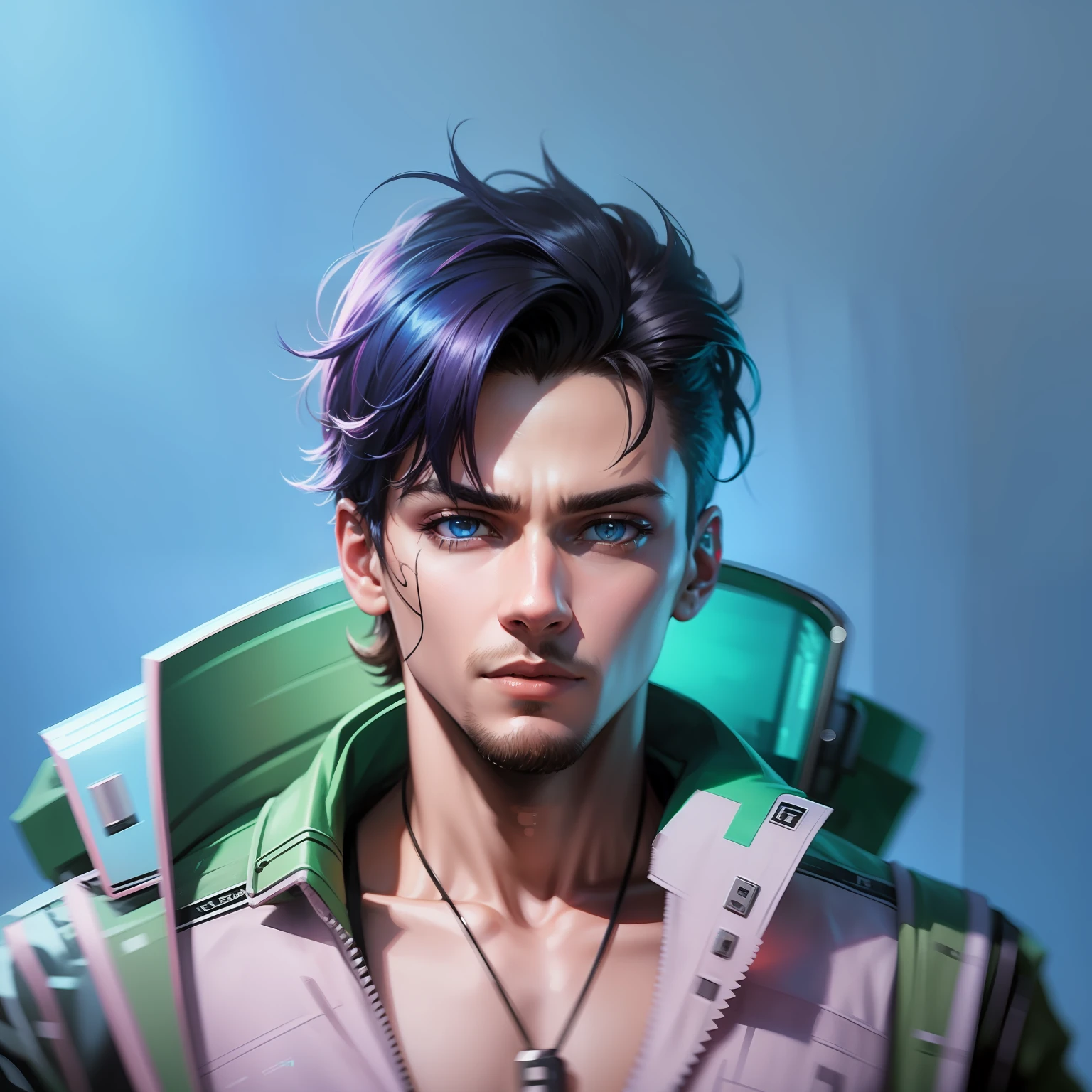 Change background Cyberpunk realistic ultra HD hansome boy 8k