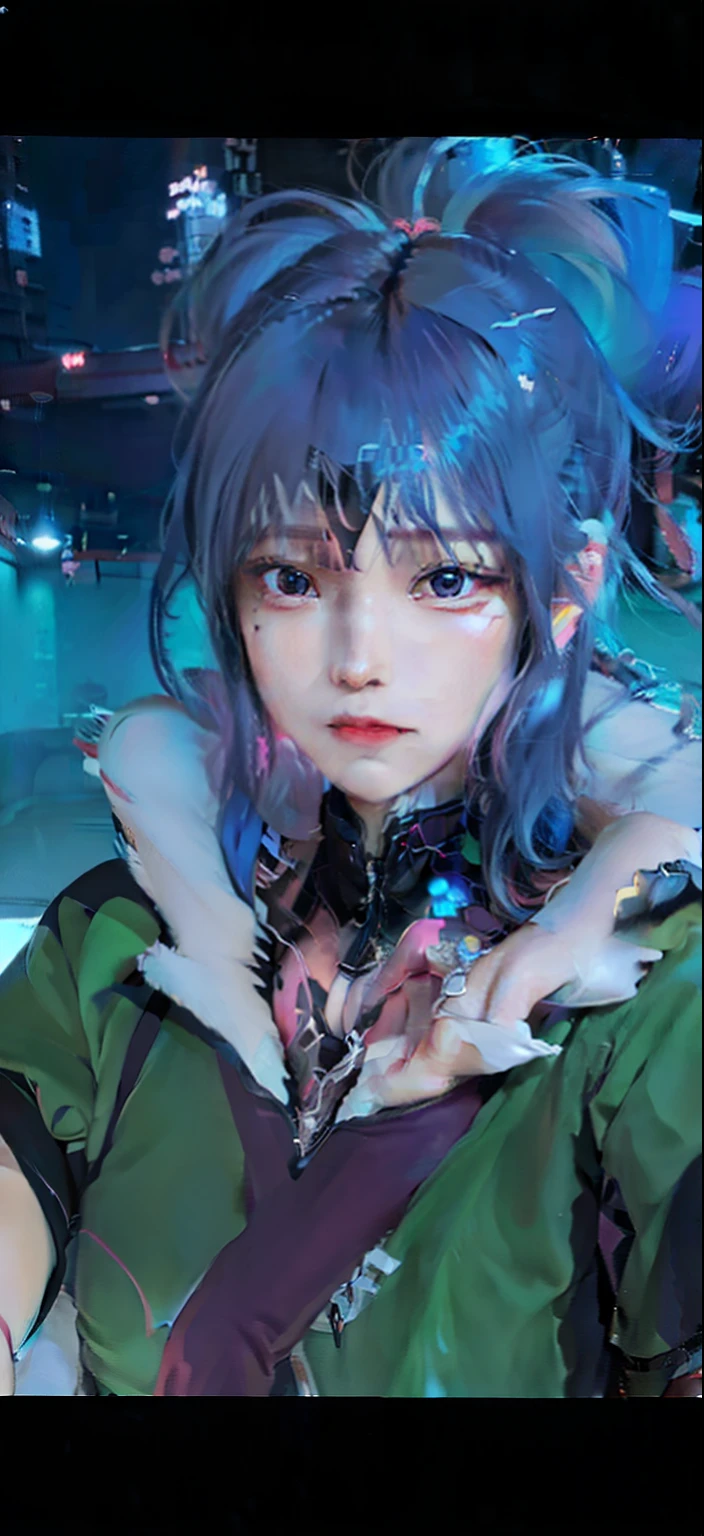 Try Prompts Copy Top quality, 8k, 32k, Masterpiece, close up of a woman in black and red clothes, future anime girl, inspired by Li Shida, cyberpunk anime girl woman, cyberpunk anime girl, female anime character, anime style character, modern cyberpunk anime, cyberpunk anime art, action anime girl woman, detailed anime character art, epic anime style, realistic anime art style, female anime heroine portrait, professional makeup, very big breasted woman, (seductive pose), Sexy, beautiful white face shining, beautiful face, pink cheeks, beautiful lips, porcelain skin, detail intricate, super detailed, super high, highest detailed, high detailed, delicate, incredible detailed, fine detailed, cinematic lighting, top quality, masterpiece, smooth and beautiful, CG , unity, 8k wallpaper, Stunning, fine detail, unity CG wallpaper 8k ultra detailed, large file size, ultra detailed, high resolution, incredible detail, stunning detail, depth of field, oil painting effect in Rembrandt art style, concept portrait art in Stanley Artgerm Lau style, WLOP, trending on Artstation, epic, trend in society, detailed digital painting, very high quality model, guren, blue hair, short hair, black eyes, green clothes, city background.