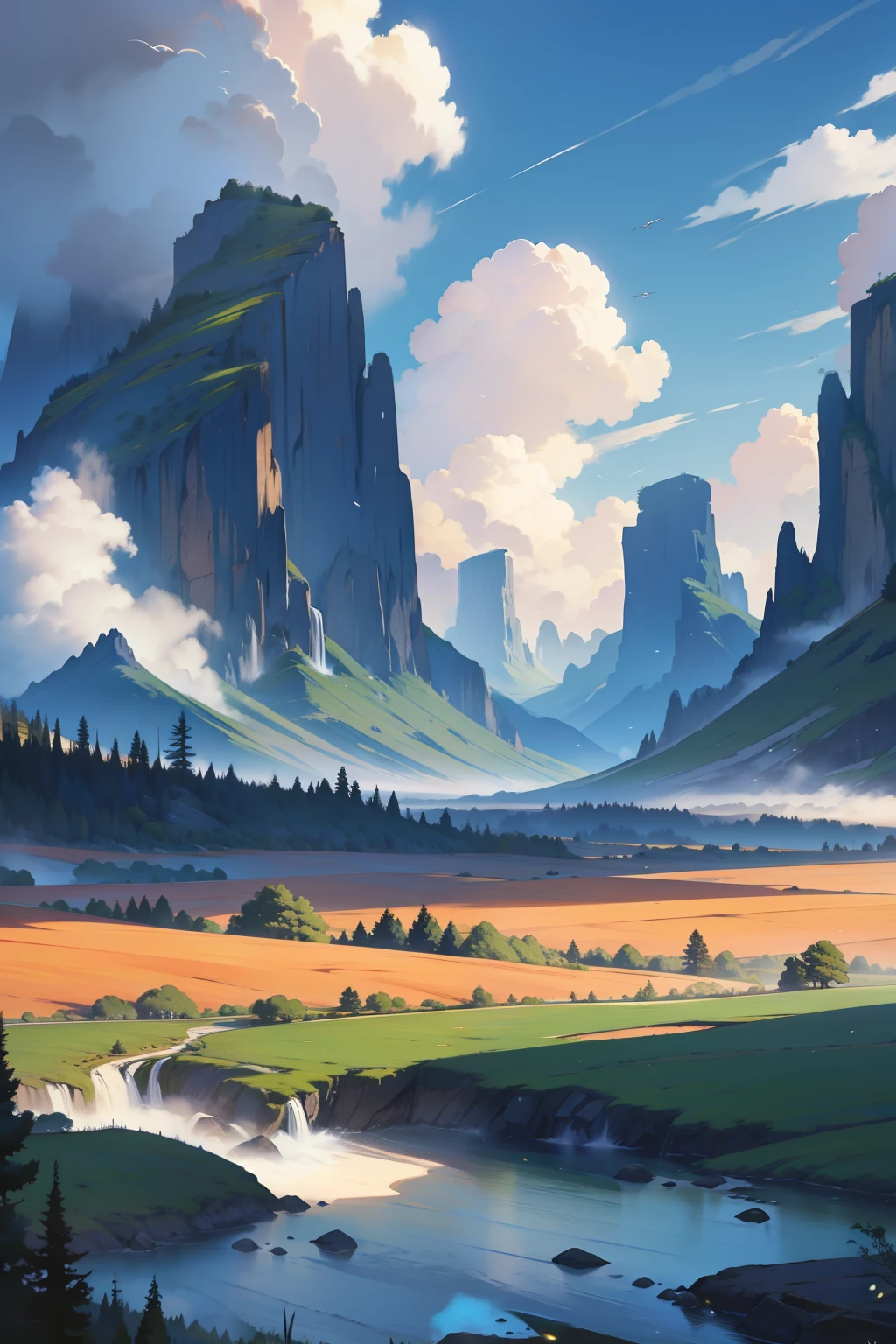 landscape painting,Ink wind,PC Wallpapers