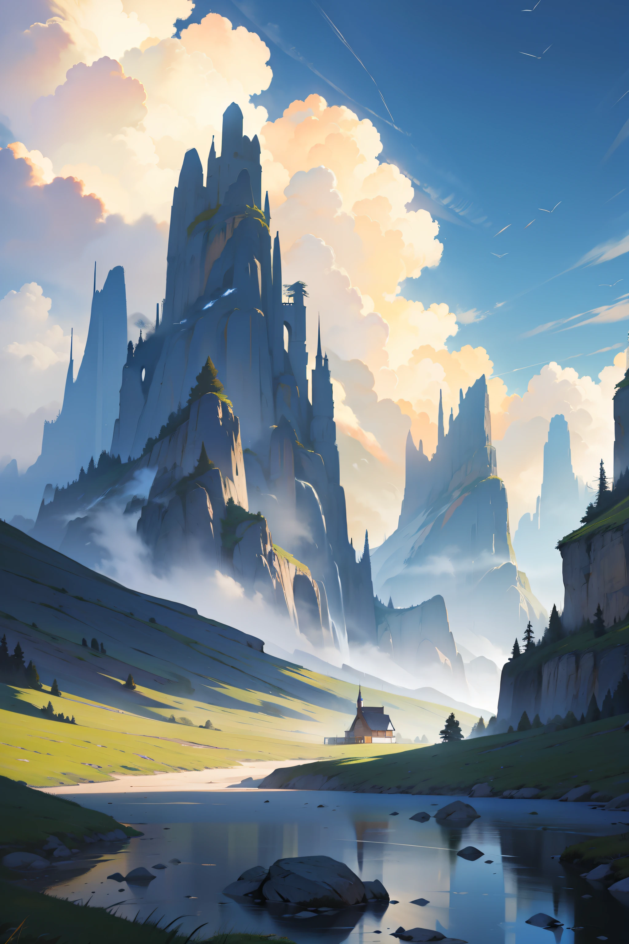 landscape painting，Ink wind，PC Wallpapers