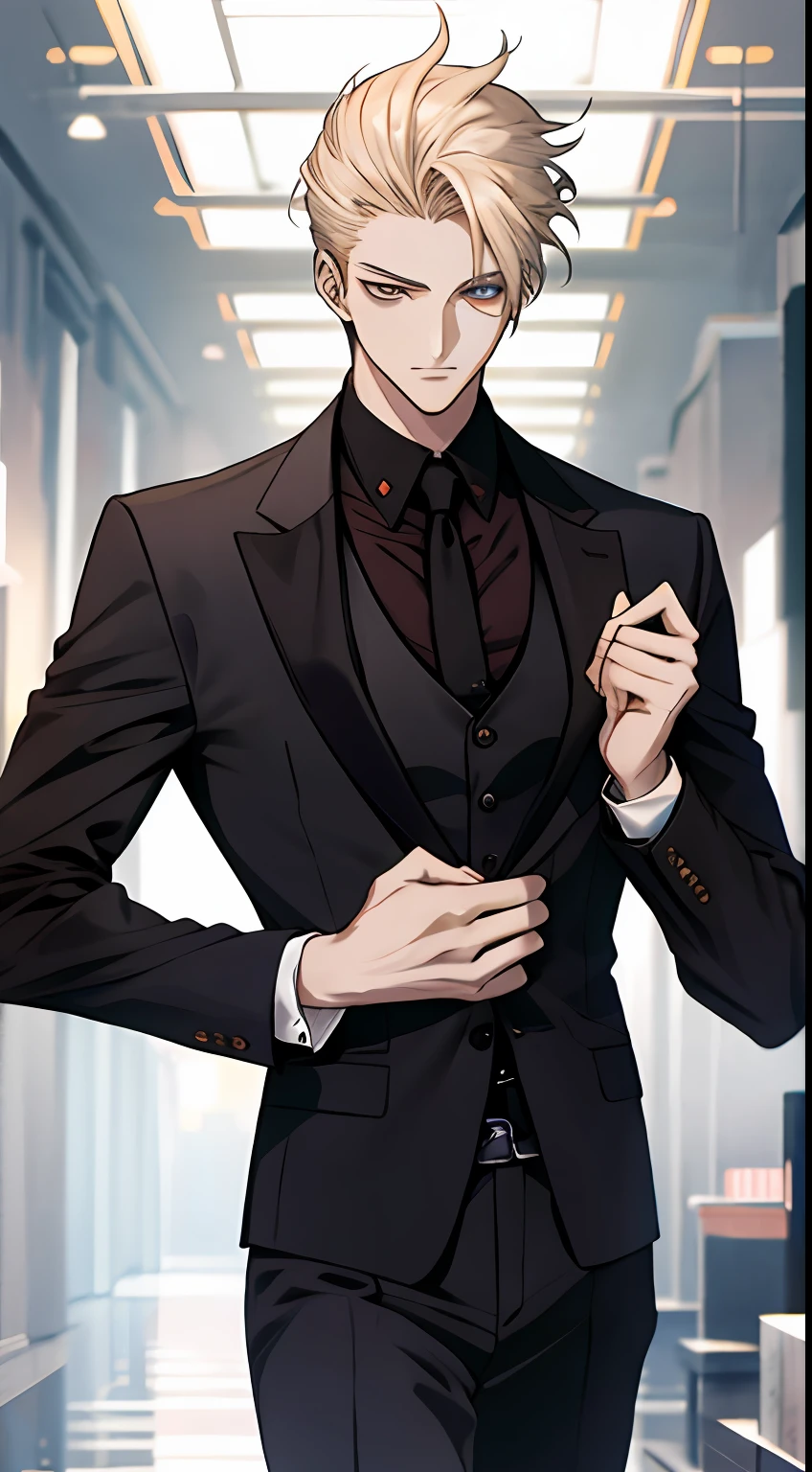 1人, male people,Suits,orthofacial,Anime male