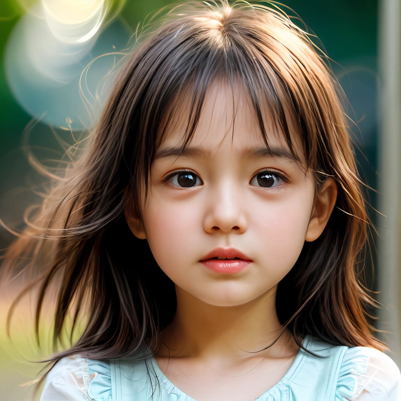 Close-up of faces，1 Cute ，Cry, shed tears，Delicate face，Smooth skin，Elaborate Eyes， ( bokeh, Out of Focus, Soft Lighting, movie lighting, God Ray, UHD)