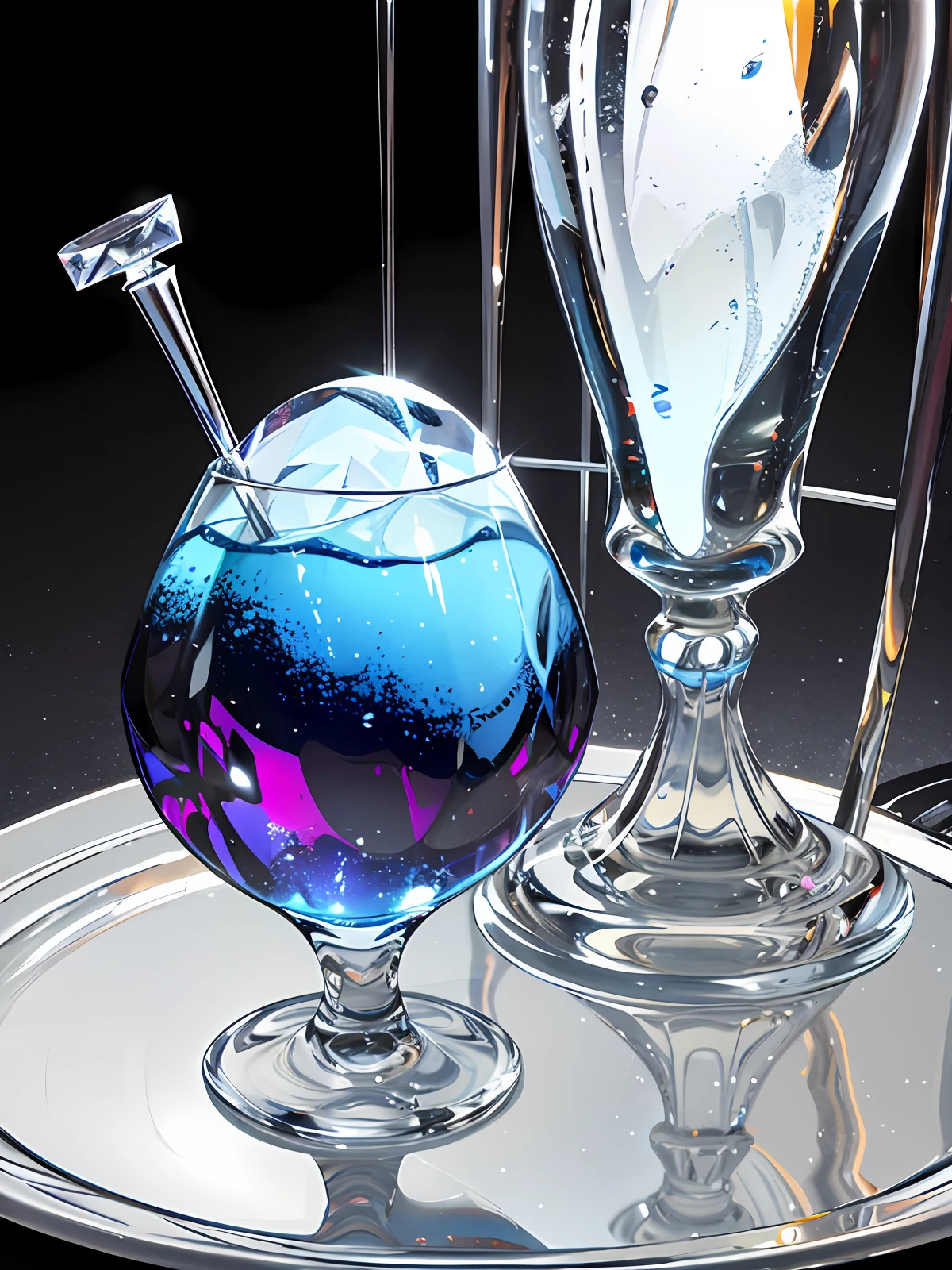 Crystal lollipop glass texture ultra HD luxury