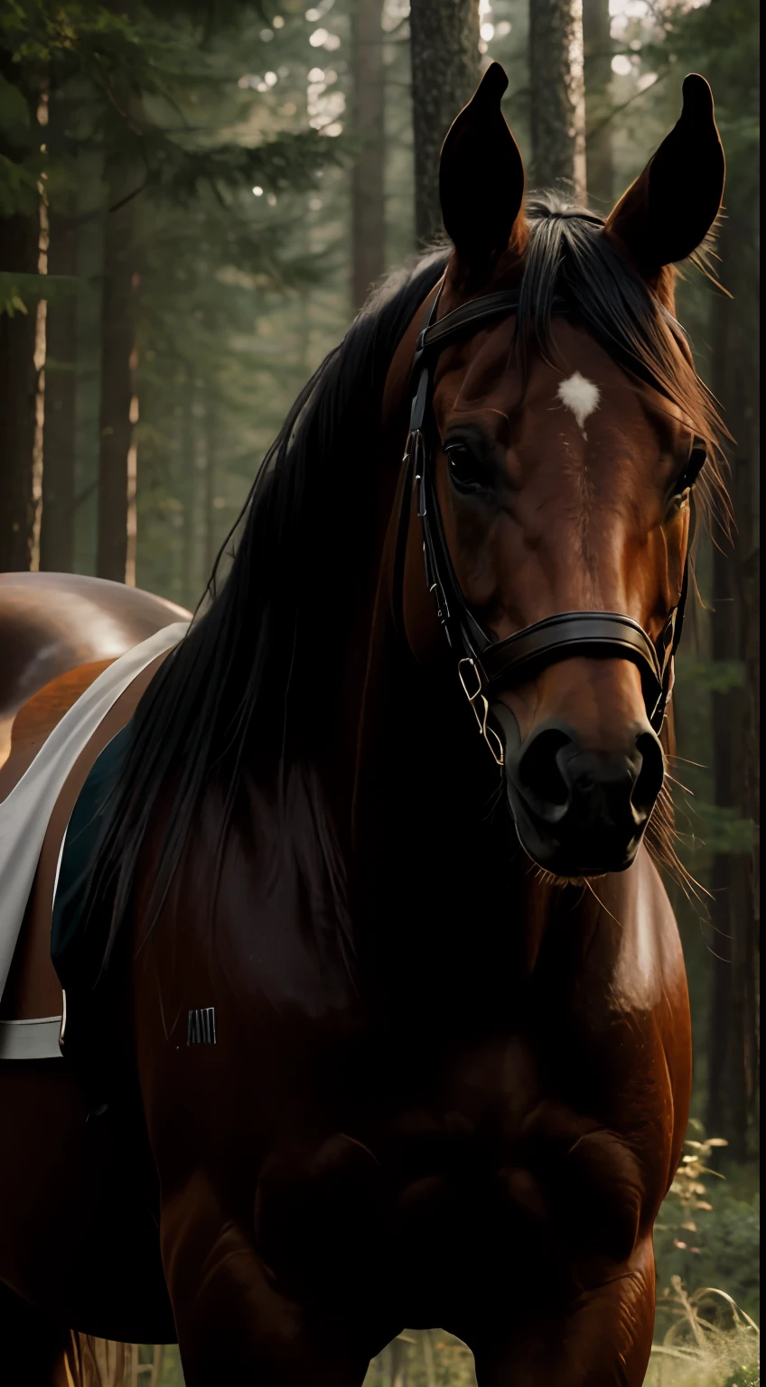 25yr woman on a horse in a deep forest, a theme park full body, hyper-detailed photography, film photography, photography, extreme detail, 12k, ultra hd, hyper-realism, the trend in art station, polished, beautiful,  radiant, synesthesia, vibrant, photorealistic, realistic lighting, hair light, 8k ultra hd, unreal engine 5, full-length portrait, god rays, hyper-realistic, cinematic, highly detailed, depth of field, ultra-realistic environment, real shadows