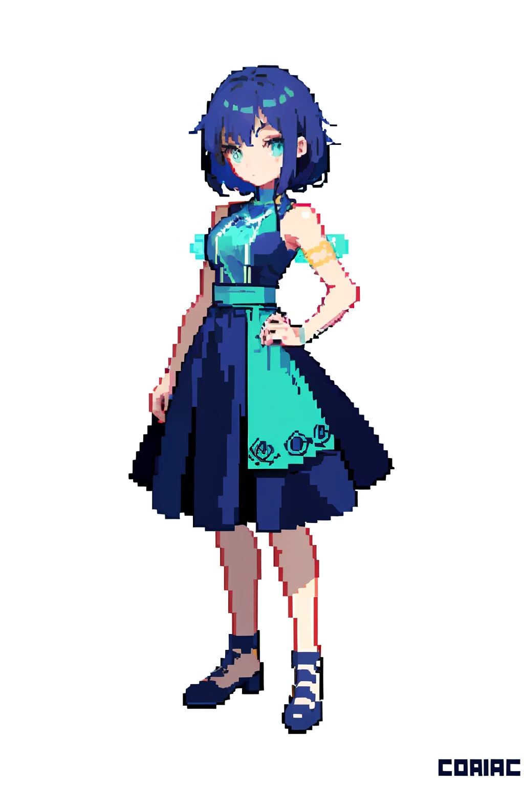(masterpiece, top quality, best quality), pixel,pixel art,1girl,full body