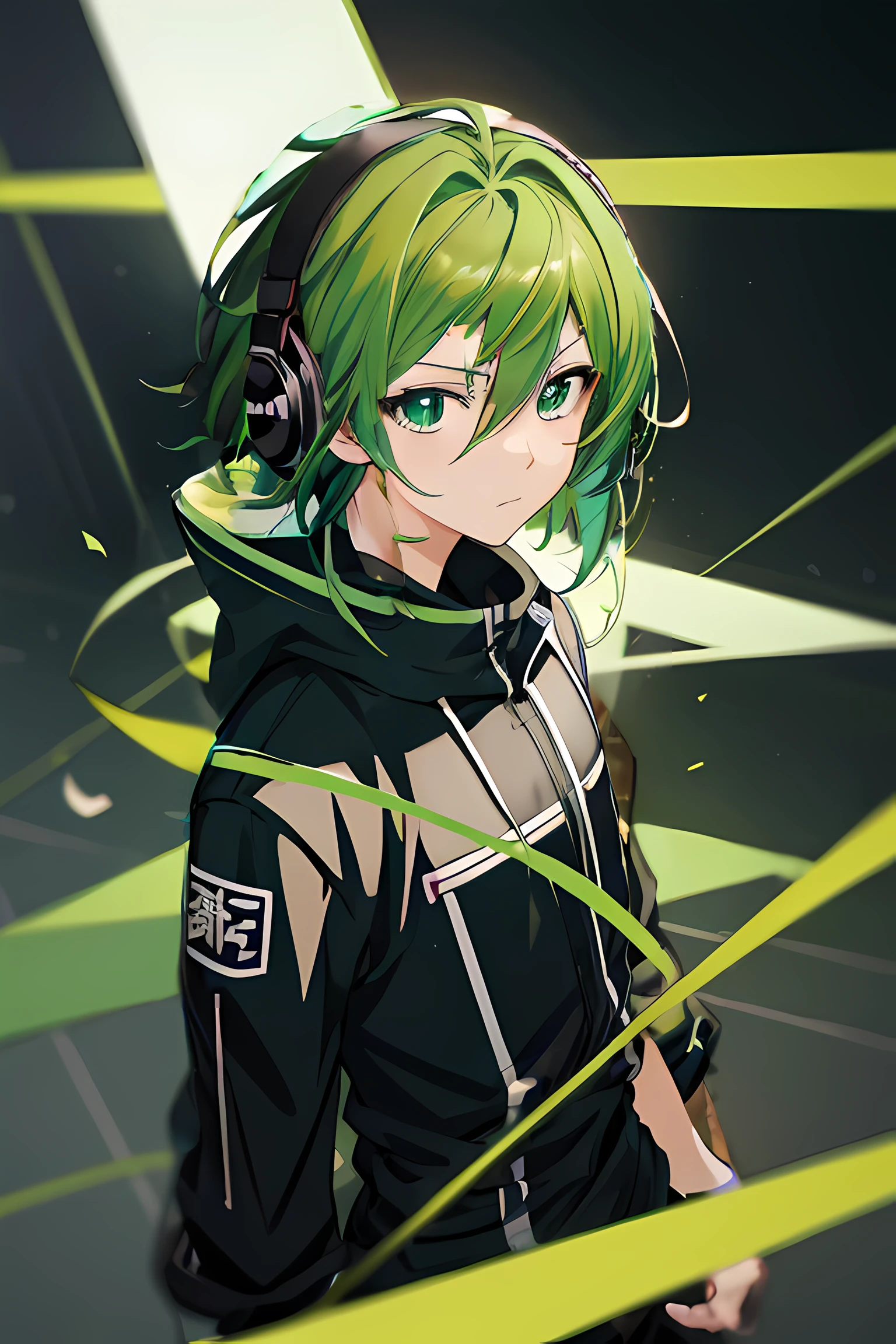 Short Green Anime Boy Hair