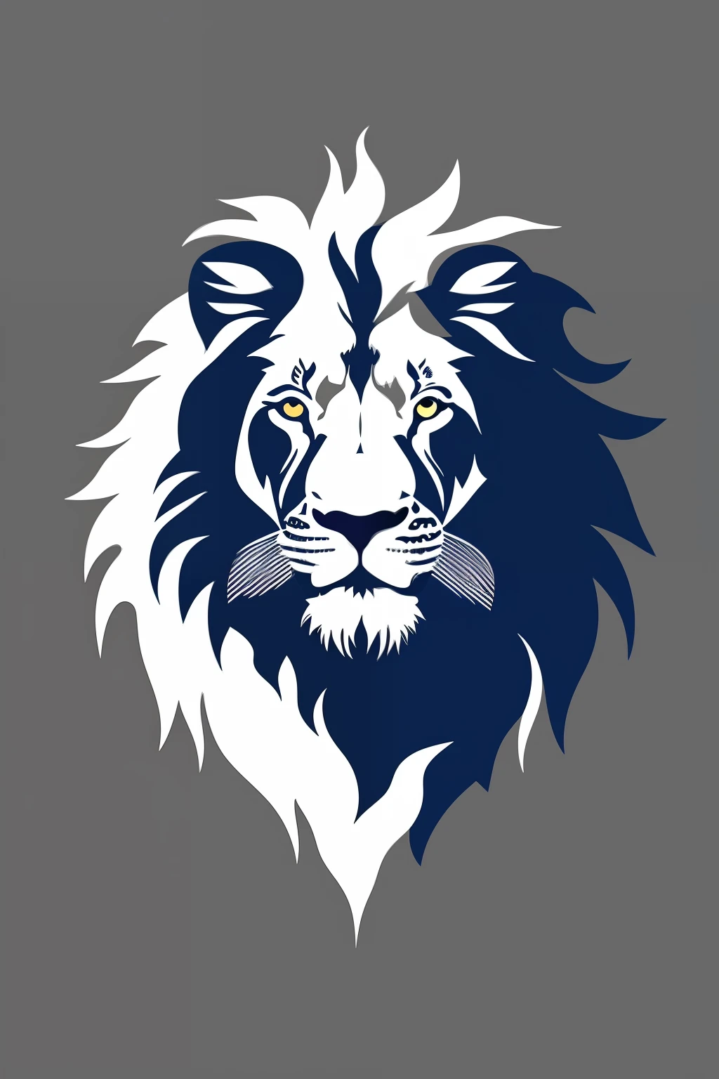Minimalist logo of a lion