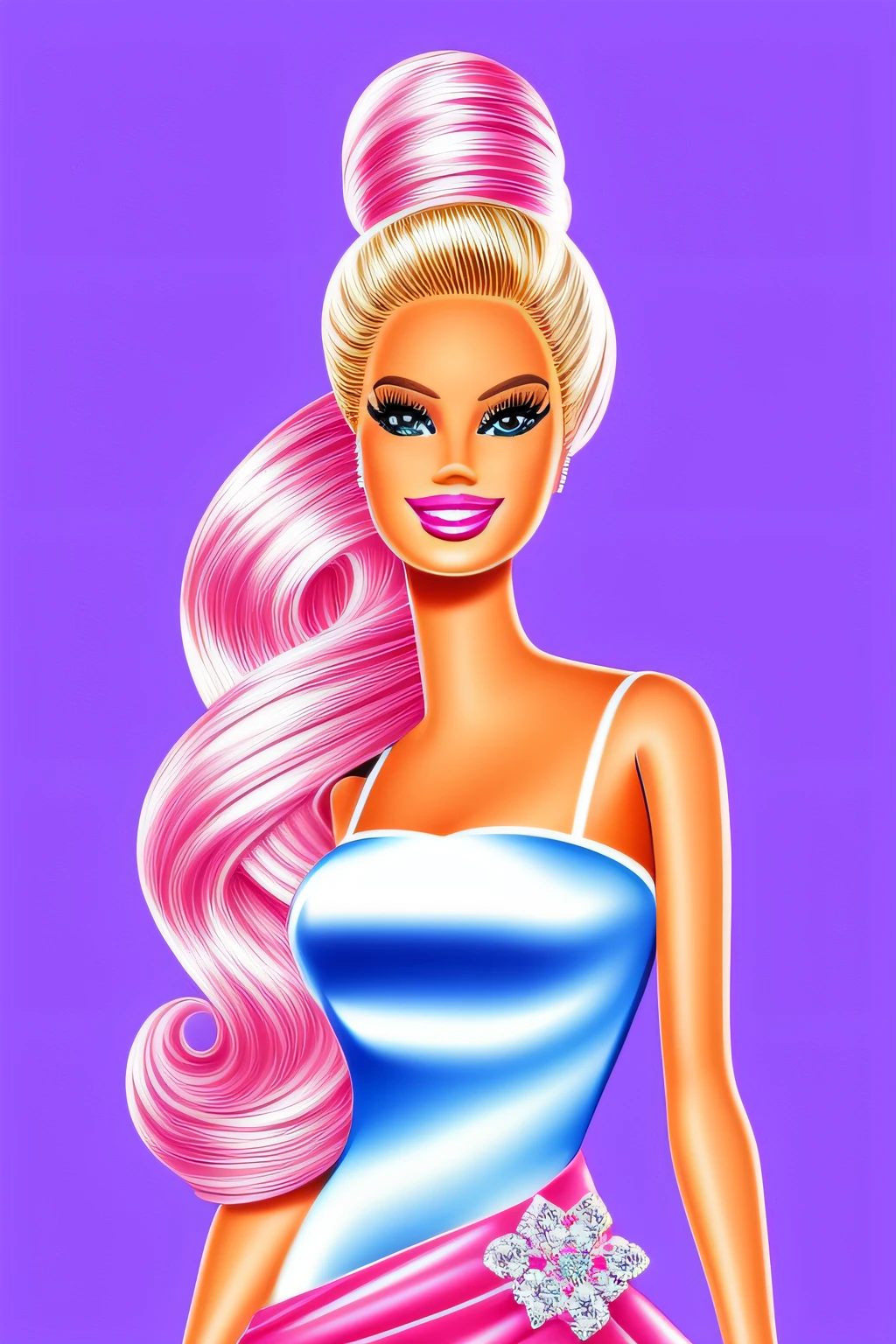 BARBIE , digital art for T-shirts "white background"