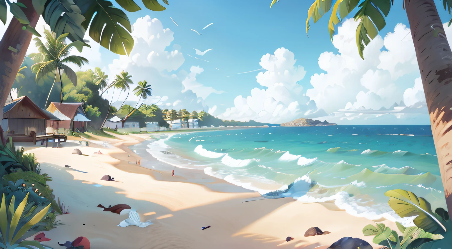 The sea and the beach,There was no one on the beach