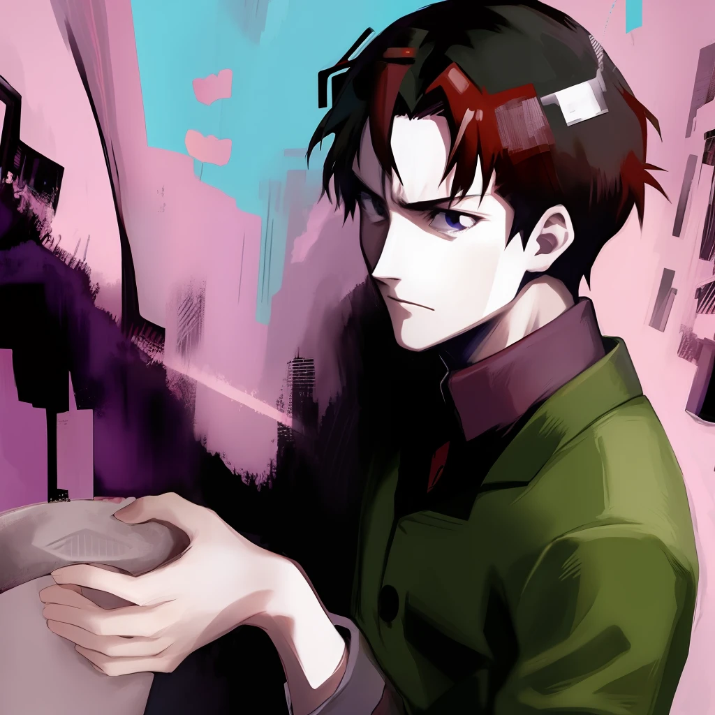 Wallpaper do Shinji de Evangelion, no fundo escrito em formata glitch: Sadness
Loneliness
Rejection
Frustration
Desire to be admired
Determination and inner strength
Search for love and connection