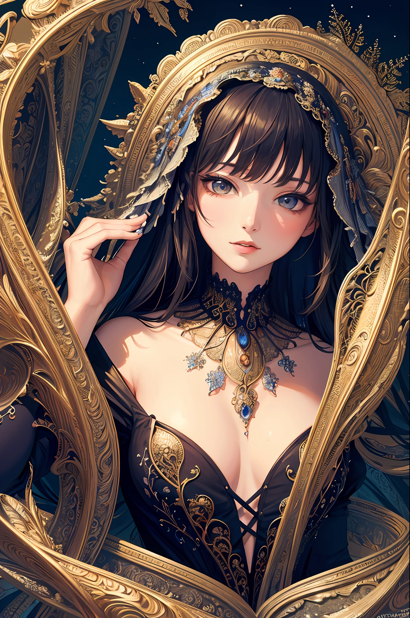 (masterpiece, top quality, best quality, official art, beautiful and aesthetic:1.2), (1girl), extreme detailed,(fractal art:1.3),colorful,highest detailed