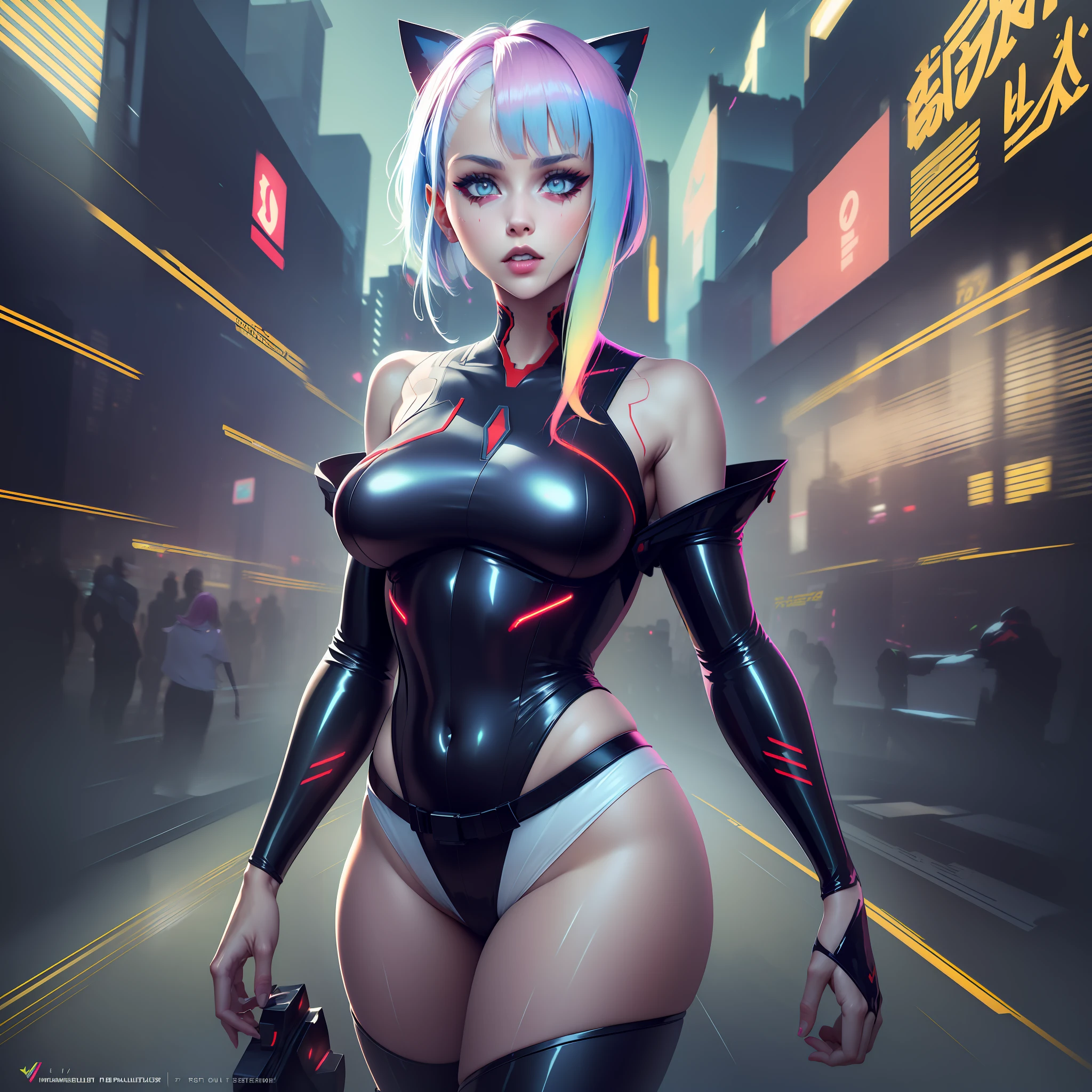 Lucy Cyberpunk Edgerunners, muito peituda, muito gostosa, muito sexy, roupa muito sexy roupa muito transparente, (hiperrealista, (alta resolução), (8K), (extremamente detalhado), (best illustration), (melhor qualidade), (obra-prima)