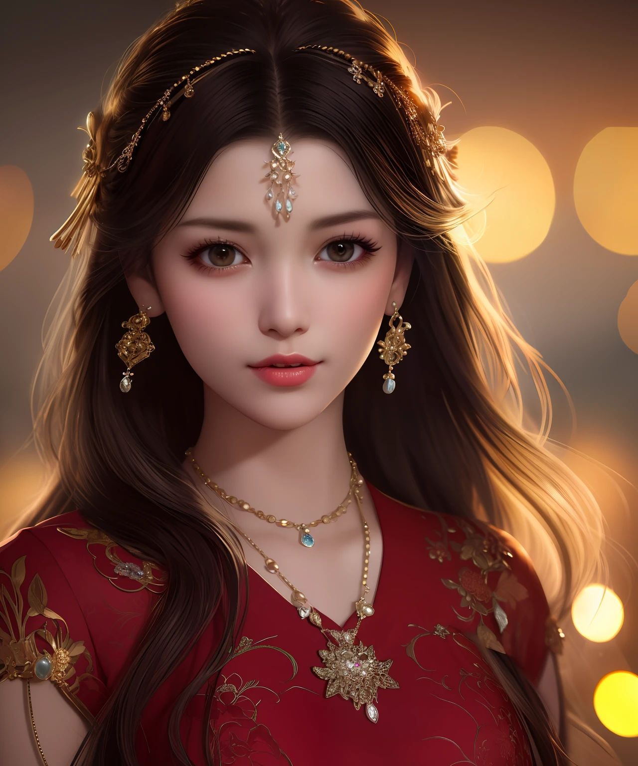 best quality, masterpiece, highres, 1girl,china dress,hair ornament,necklace, jewelry,Beautiful face,upon_body, tyndall effect,photorealistic, dark studio, rim lighting, two tone lighting,(high detailed skin:1.2), 8k uhd, dslr, soft lighting, high quality, volumetric lighting, candid, Photograph, high resolution, 4k, 8k, Bokeh,