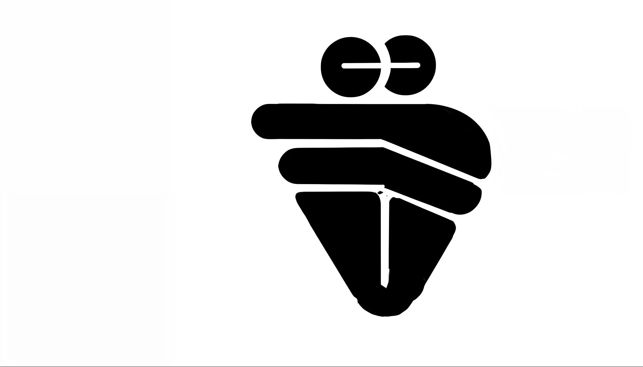 Black and white logo, pictogram, drawn image, symbol, glagolitic glyph, iconic logo symbol, logo without text, black main color, teonanacatl glyph, (High contrast), cartoonish and simplistic, insibidi symbols