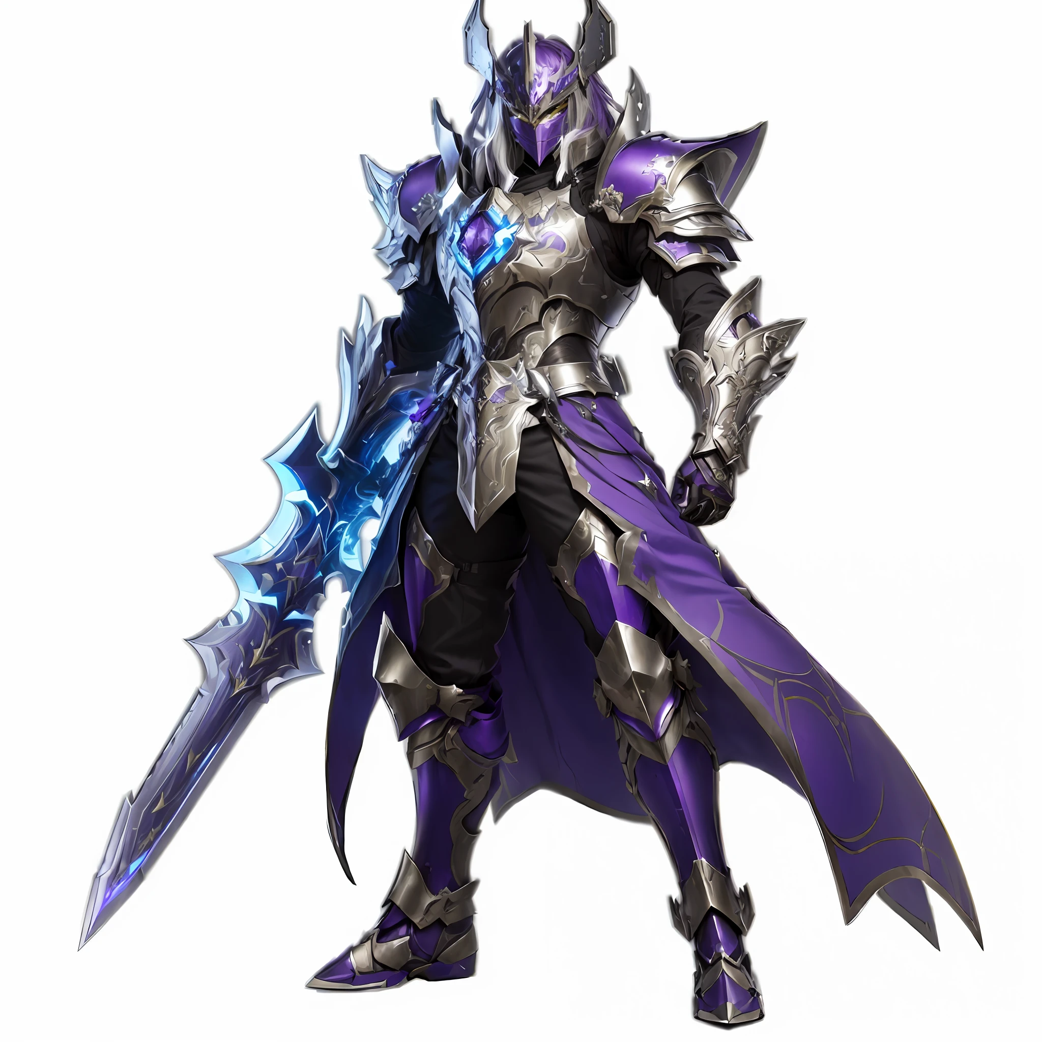 Close-up of a person with a sword and armor, Purple armor, sleek purple armor, epic paladin armor, sliver ice color reflected armor, Paladin Armor, render of heavy fantasy armor, keqing from genshin impact, genshin impact character, wearing dark purple armor, grimdark paladin, warrior platinum armor, draconic looking armor
