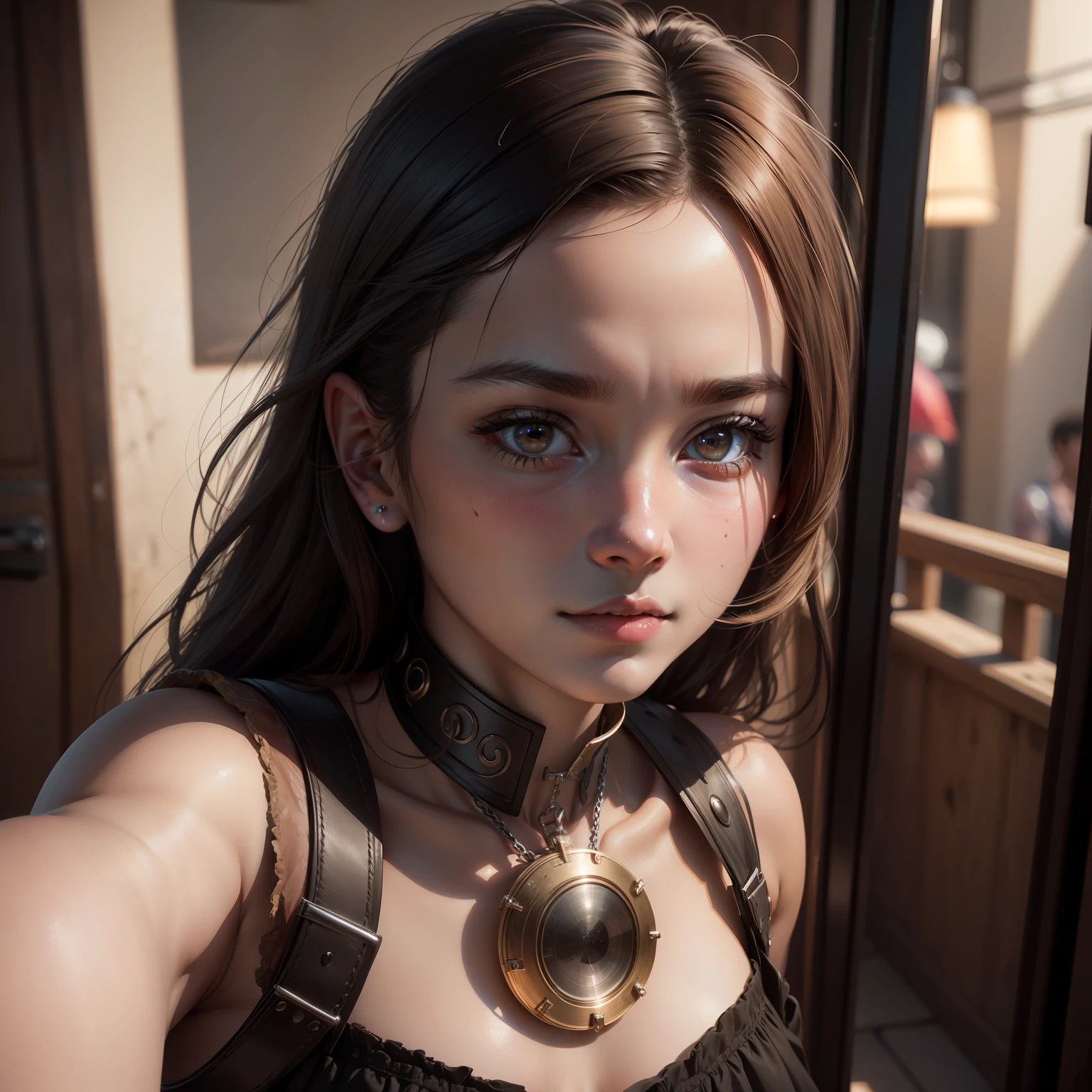 8K, Best Quality, Masterpiece, Ultra High Resolution, (Realism: 1.4), Original Photo, (Realistic Skin Texture: 1.3), (Film Grain: 1.3), (Selfie Angle)