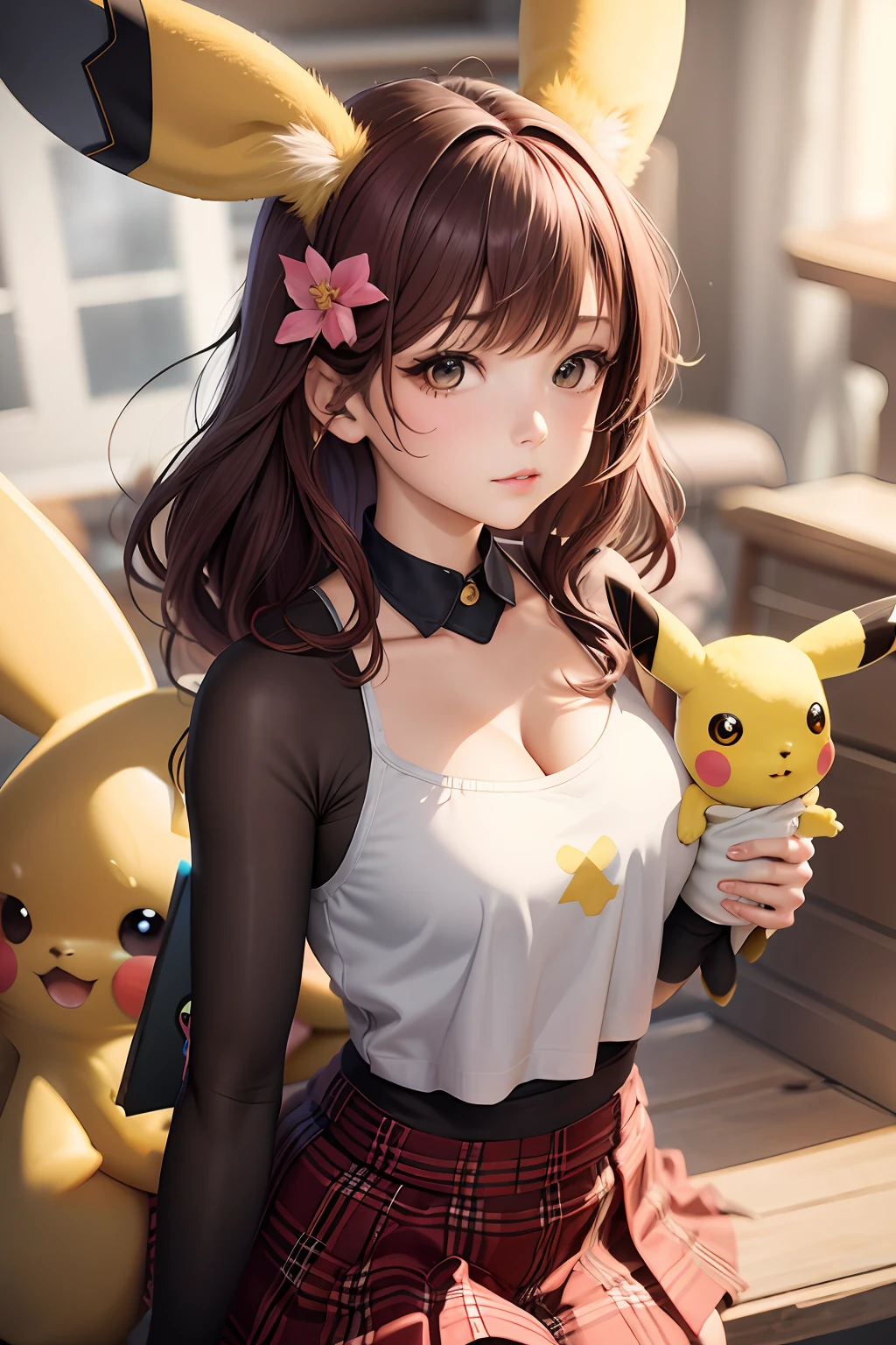 From the painting,Good looking and Pikachu