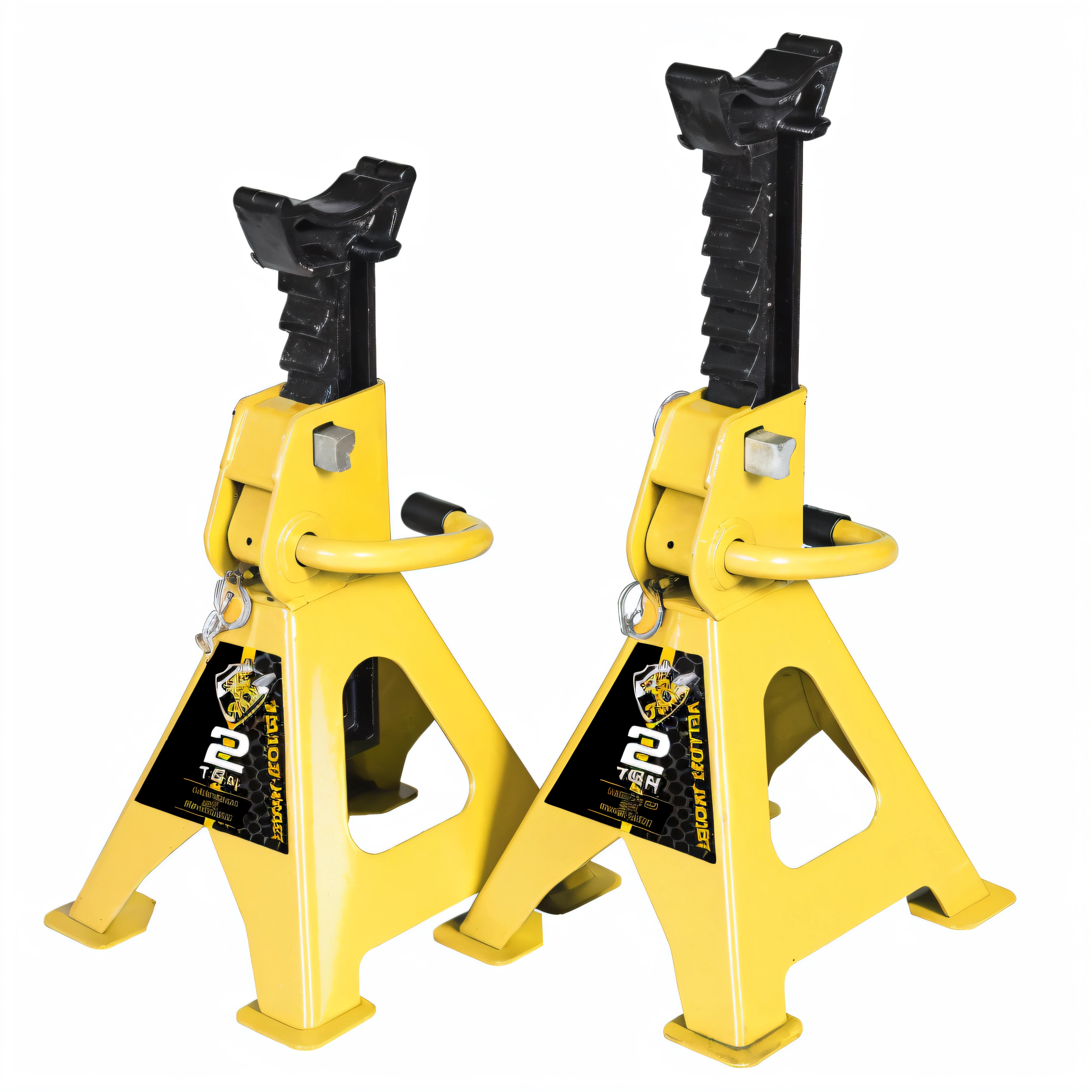 A pair of heavy-duty jack brackets,Bring a couple of handles, high quality product image”, HSL, high detail product photo, jack, k hd, JCB, close-up product photo, high high quality, battle stand, high end, author:Joe S., A high resolution, higly, detailed product photo, 8 K - H 7 6 8, HD",