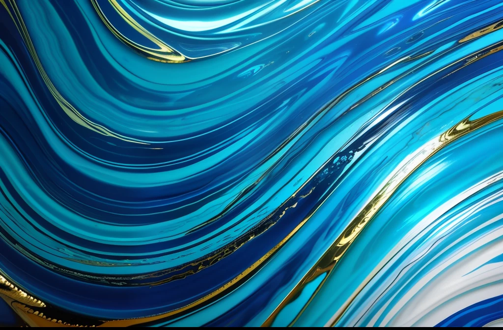 Close-up of blue and gold liquid, acrylic pouring, paint swirl aesthetic, liquid marble fluid painting, abstract liquid acrylic art, detalhes intrincados do fluido, Used in the art of painting, fluid acrylic pour art, Detailed sea, teal aesthetic, swirling water cosmos, intricate flowing paint, Acrylic pouring and splash coatings, Acrylic pouring painting, dark blue tint,(Extremely detailed 8k wallpapers),k hd,marbled