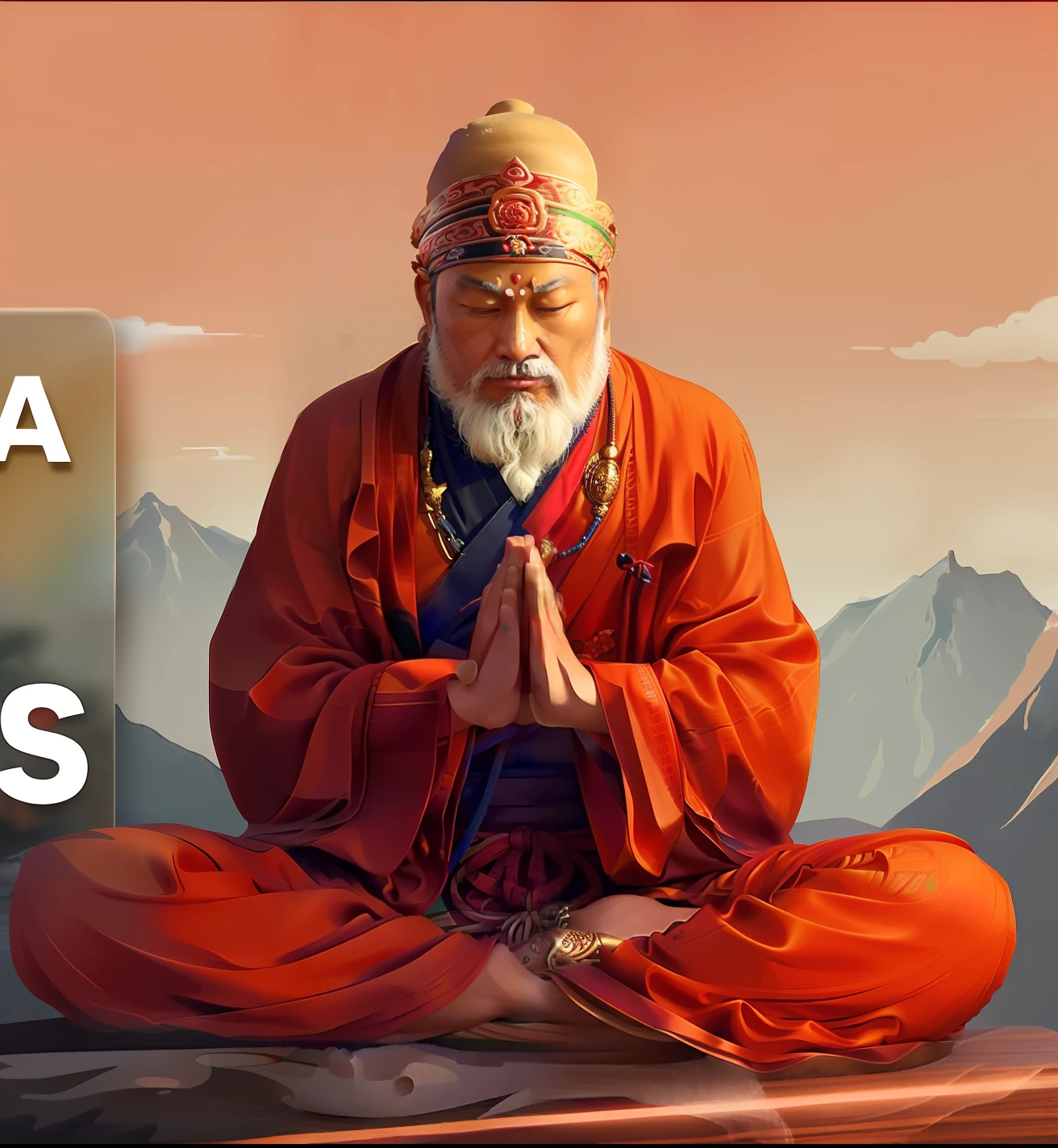 um homem com um manto vermelho sentado em uma rocha com uma montanha ao fundo, hindu stages of meditation, O melhor no Adobe Stock, Karma tomorrow., monge meditar, budismo, Chakras, Taoism, Artefatos do Dharma, Monge budista meditando, meditating pose, roupas de monge, Zen Meditation, ancient japanese monk, Ultra high settings, atmosfera zen