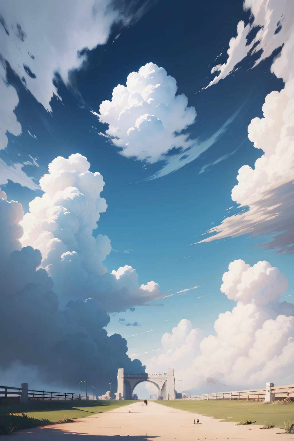 Clouds,hand painted style,art for the game,Look up at the perspective,Blue sky white clouds,Battle of the Two Cities,art for the game