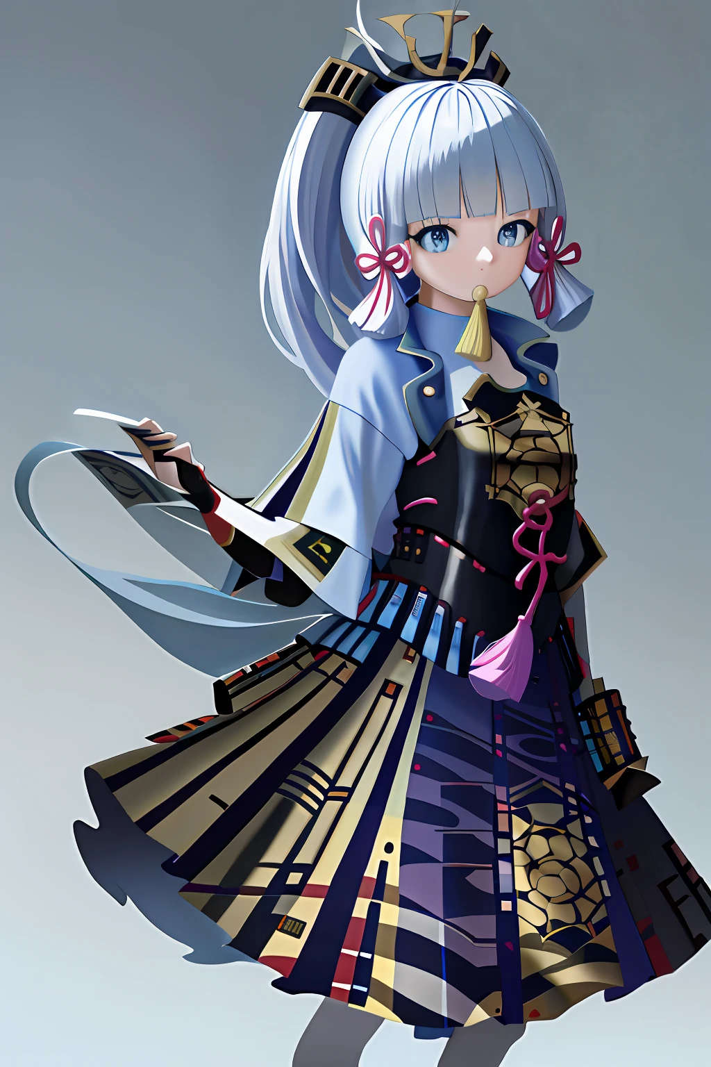 masterpiece, highres, best quality, 1girl solo, kamisato_ayaka, smile, kimono