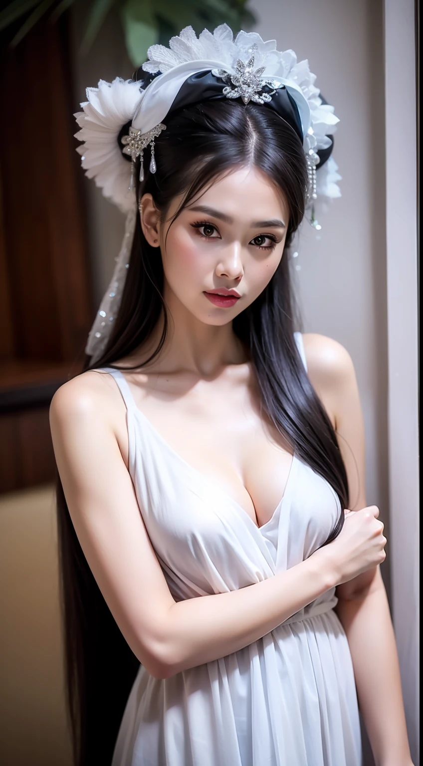 Fashion model 20 years old [[[[closeup cleavage]]]], [[[[boobgasm]]]], [[[[coll]]]], [[[[bshoulders]]]], perfect  eyes, Perfect iris，Perfect lips，perfect teeth，Perfect skin，Long face，slender nose，tall nose bridge，Soft front light，hdr，Movie girl，Simple hairstyle，light make-up，Casual，（pastel colour：1.2）
