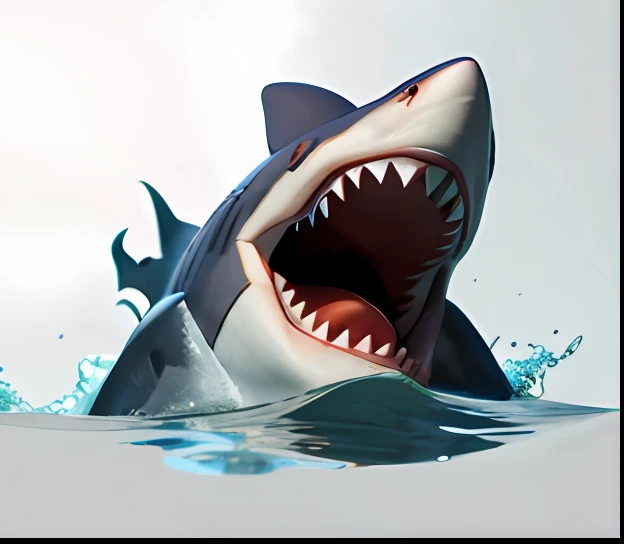 megalodon,frontage,4K,Ferocious,Sharp teeth,the shark,adolable