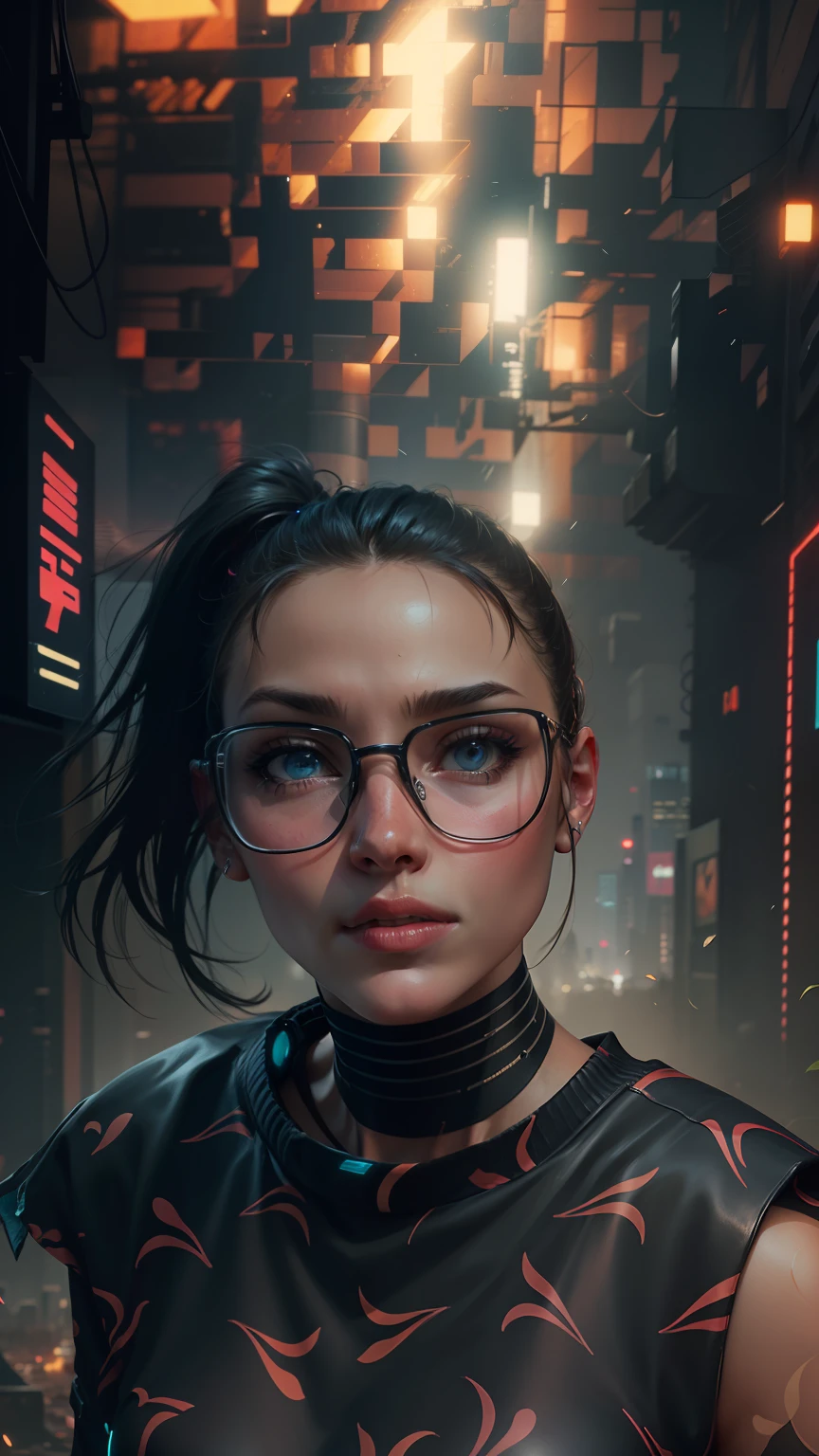 Change background in cyberpunk, realistic face, ultra HD quality, cinematic lighting, a beautiful girl, 8k