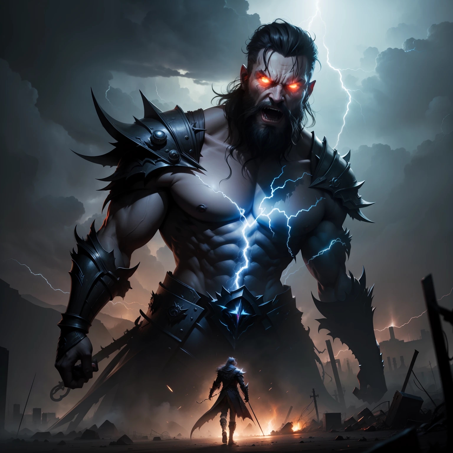 Lightning evil bastard, concept art, 4k