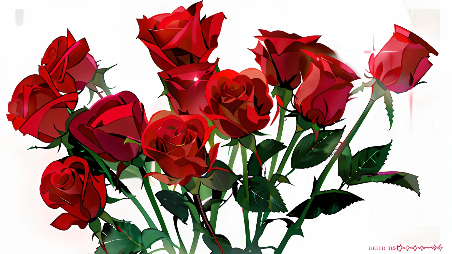 red rose, Red roses, rosette, ,Several monthly flowers, ,roses in cinematic light, Red rose, Red flowers, red roses at the top,More details,Exquisite graphics,Movie lighting